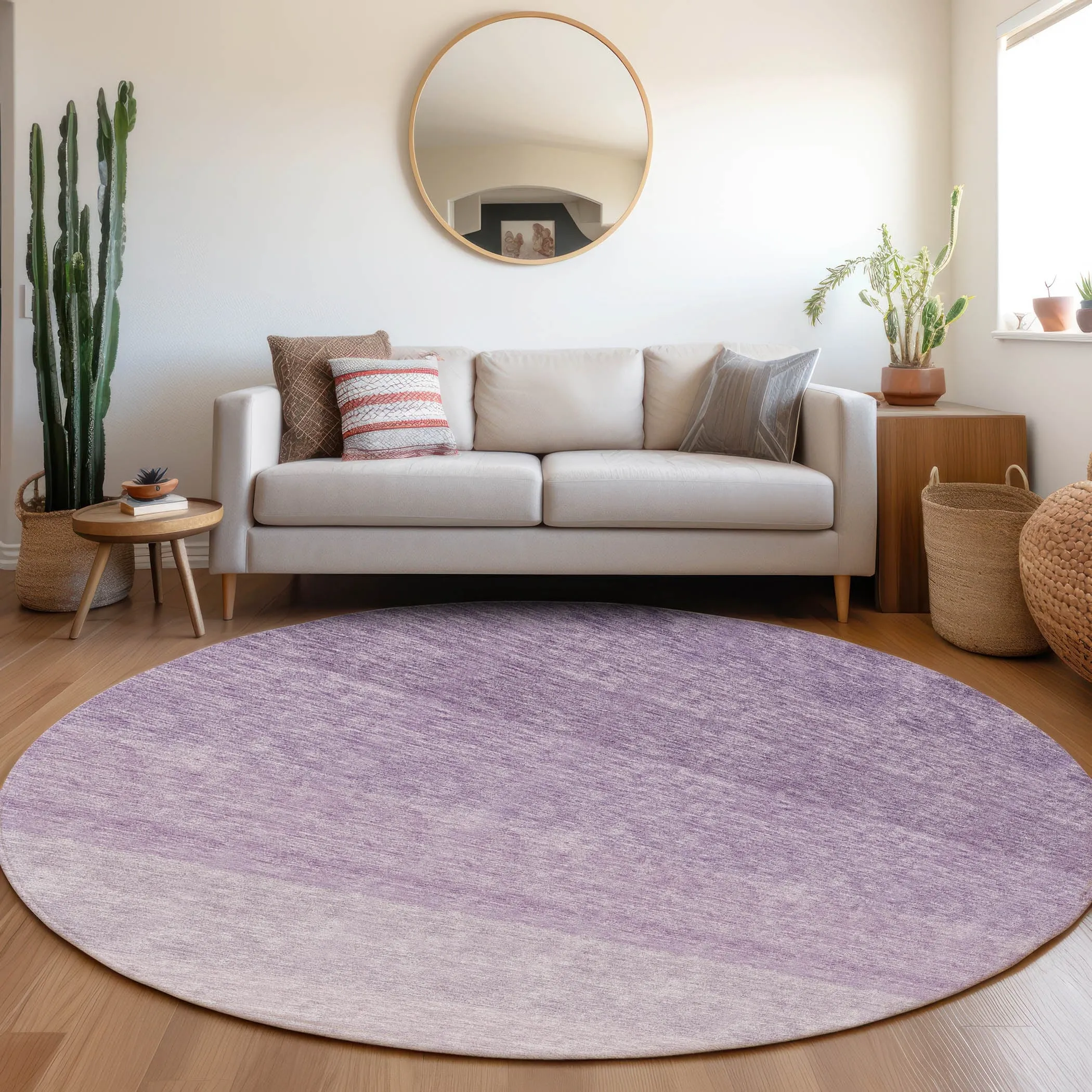 Machine Washable Indoor/ Outdoor Chantille Ombre Solid Rug