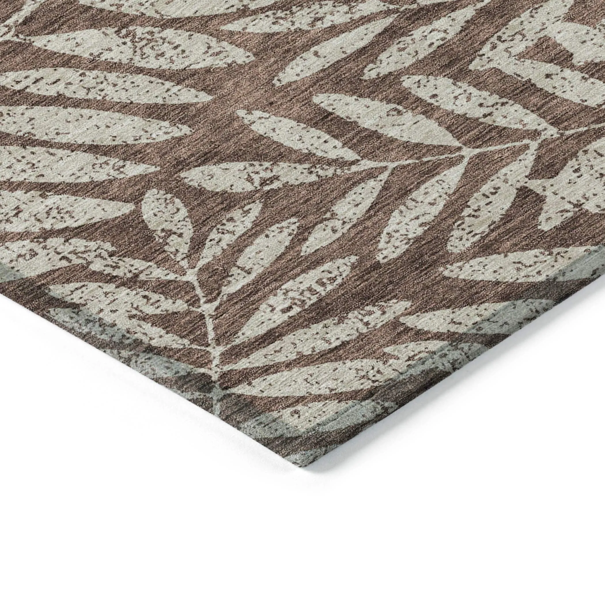 Machine Washable Indoor/ Outdoor Chantille Palm Rug
