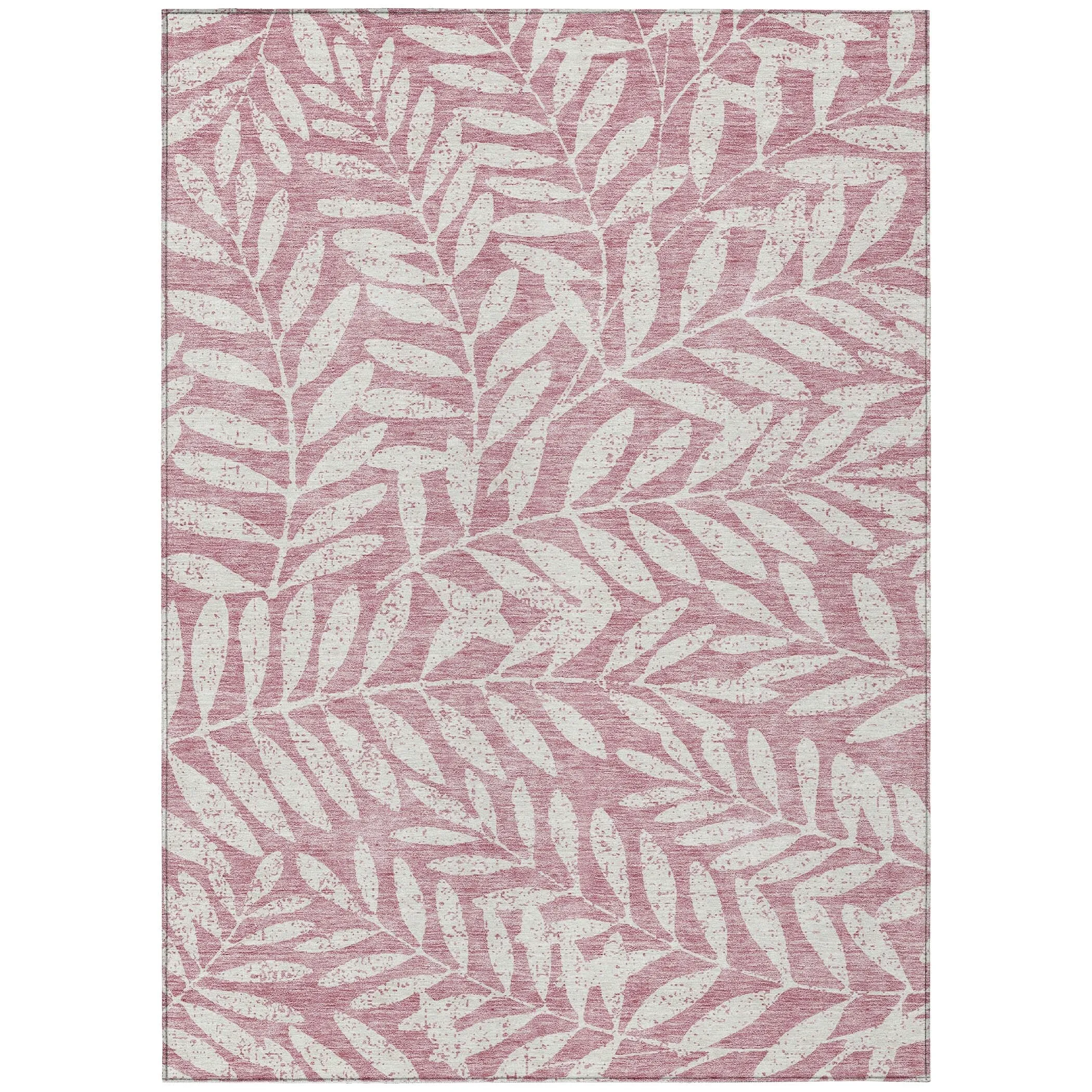 Machine Washable Indoor/ Outdoor Chantille Palm Rug