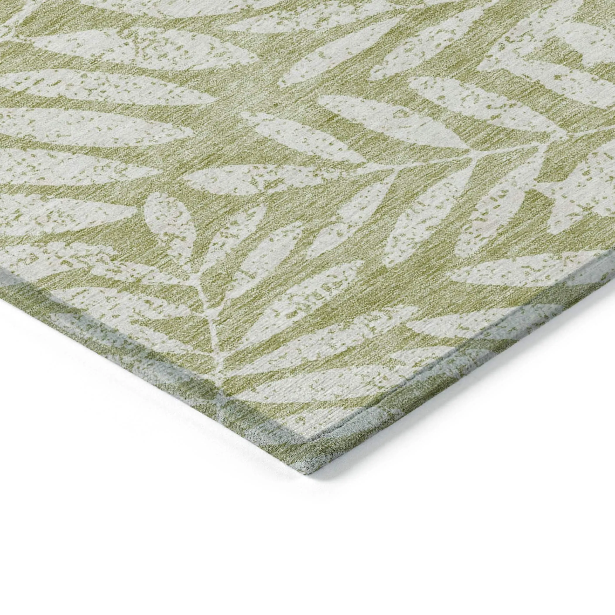 Machine Washable Indoor/ Outdoor Chantille Palm Rug