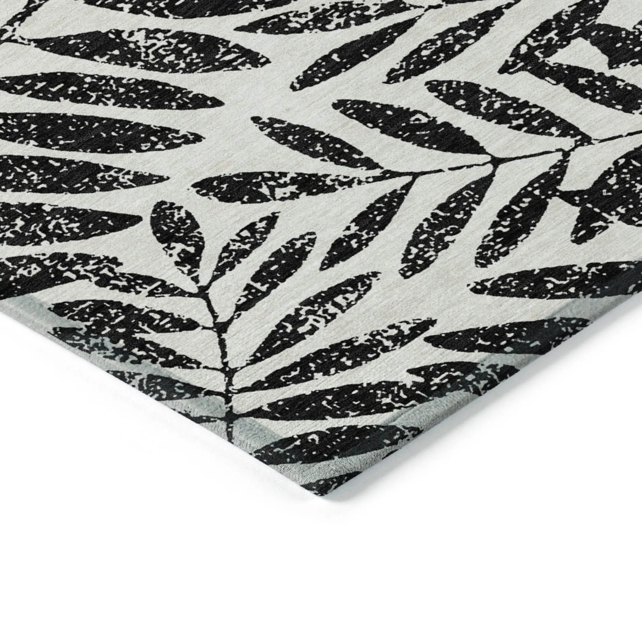 Machine Washable Indoor/ Outdoor Chantille Palm Rug