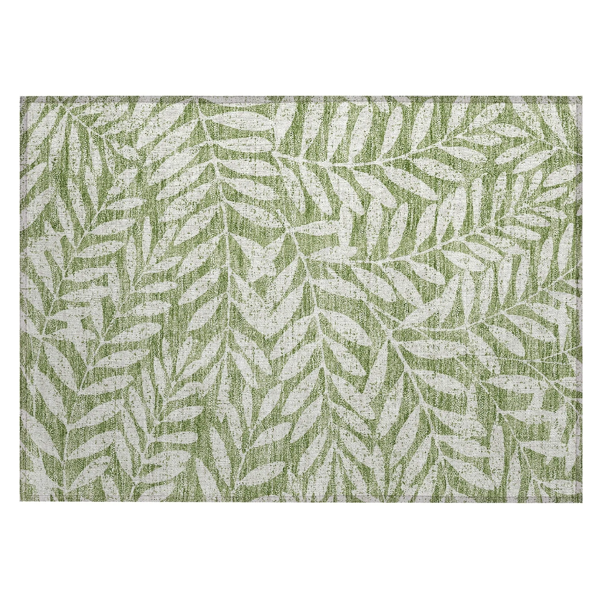 Machine Washable Indoor/ Outdoor Chantille Palm Rug