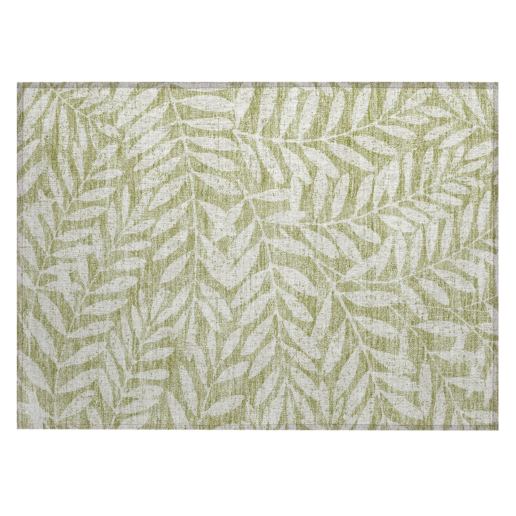 Machine Washable Indoor/ Outdoor Chantille Palm Rug