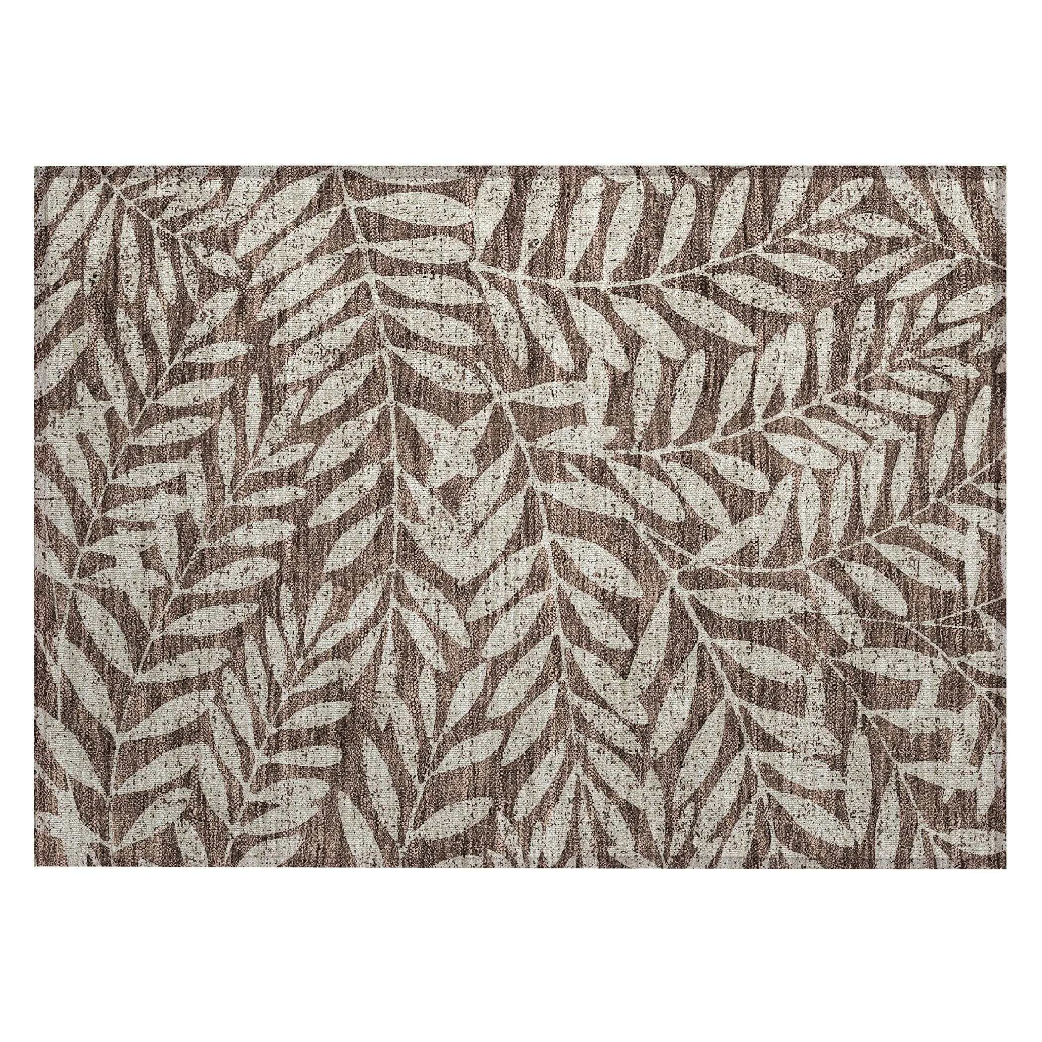 Machine Washable Indoor/ Outdoor Chantille Palm Rug