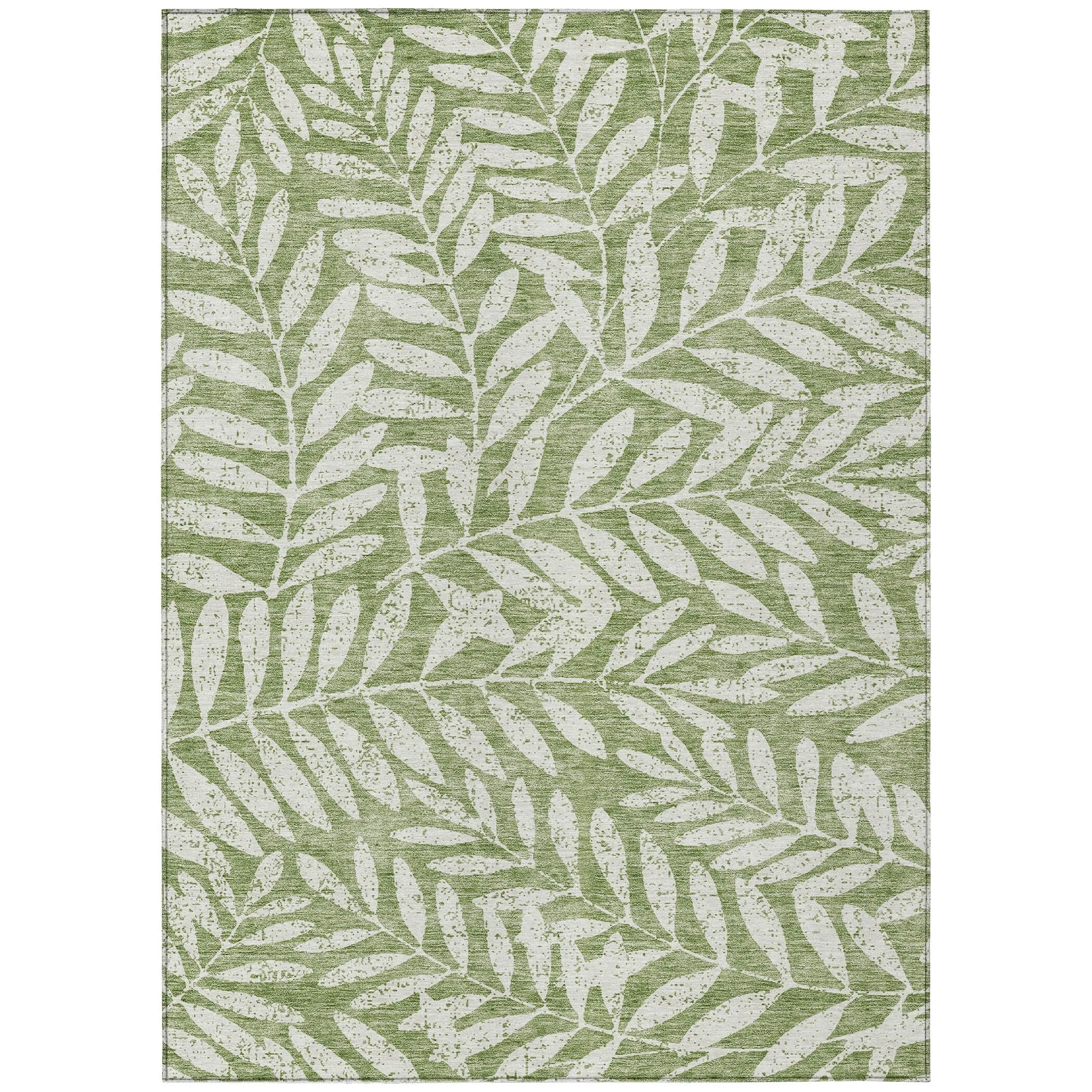 Machine Washable Indoor/ Outdoor Chantille Palm Rug