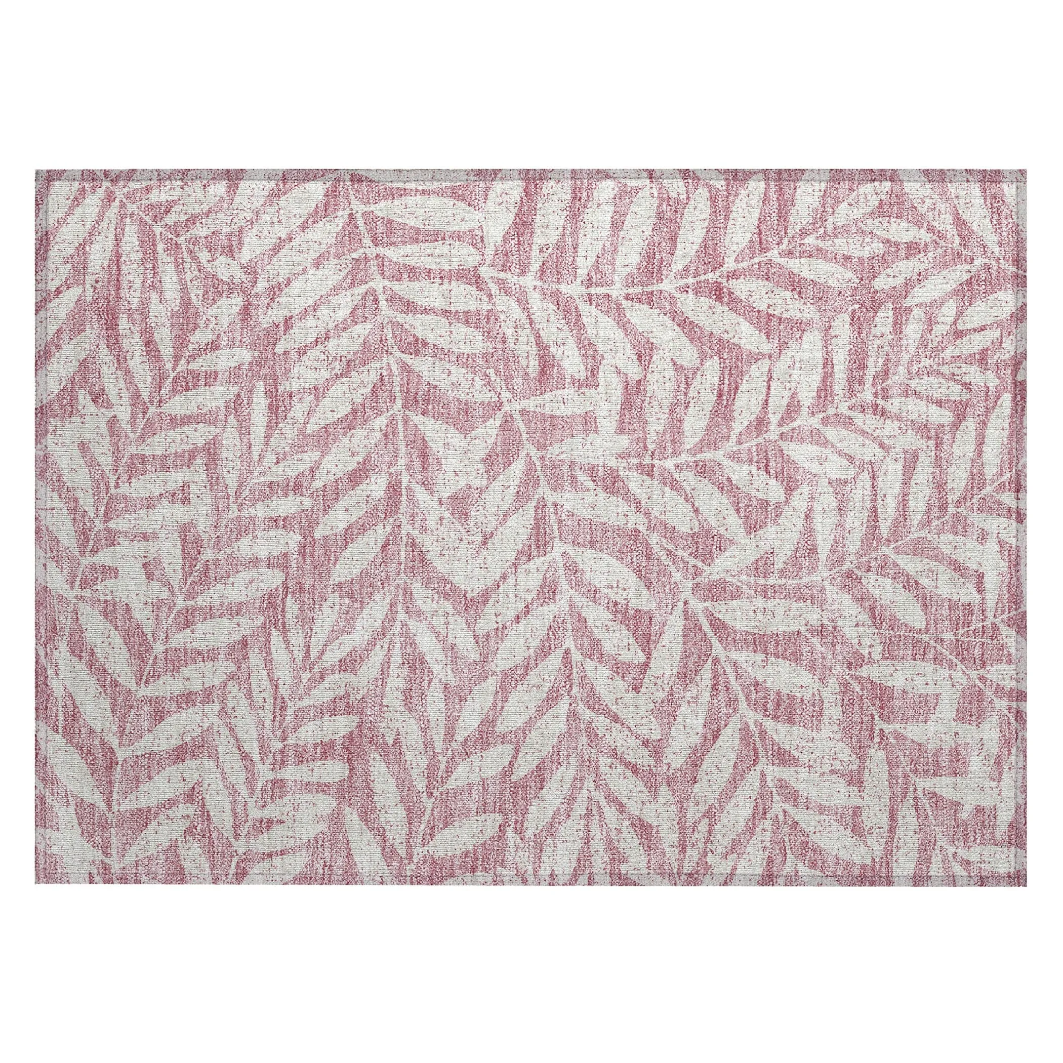 Machine Washable Indoor/ Outdoor Chantille Palm Rug