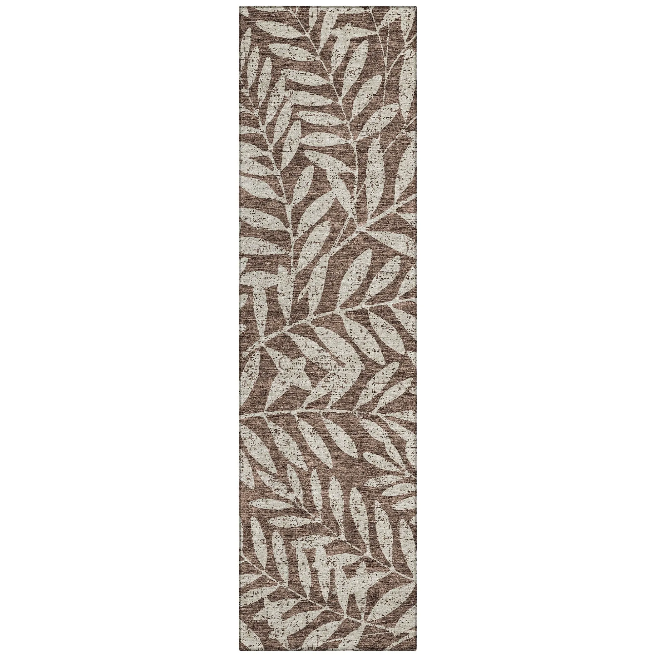 Machine Washable Indoor/ Outdoor Chantille Palm Rug