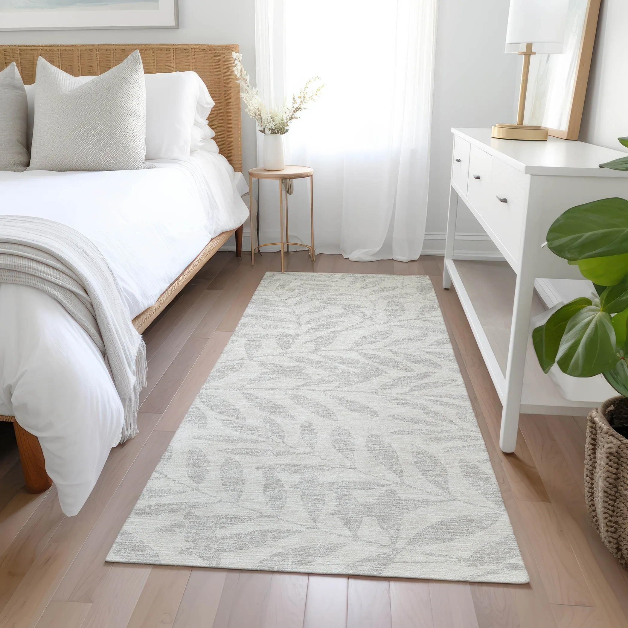 Machine Washable Indoor/ Outdoor Chantille Palm Rug