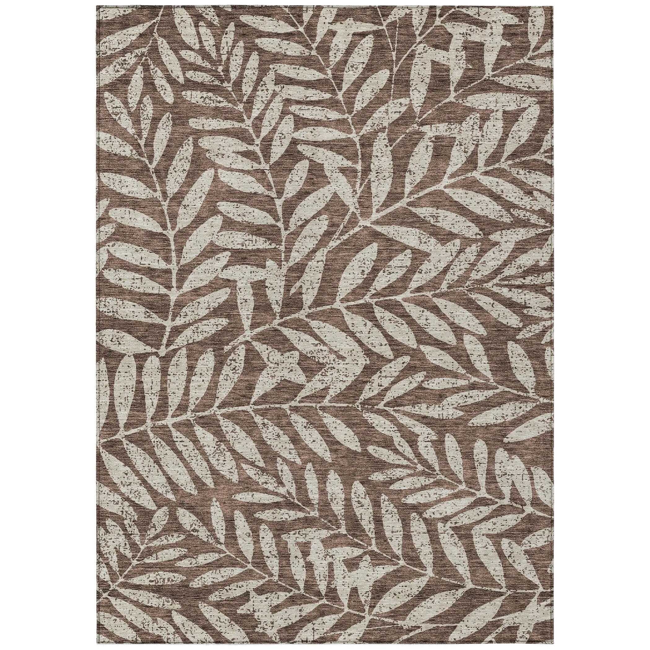 Machine Washable Indoor/ Outdoor Chantille Palm Rug