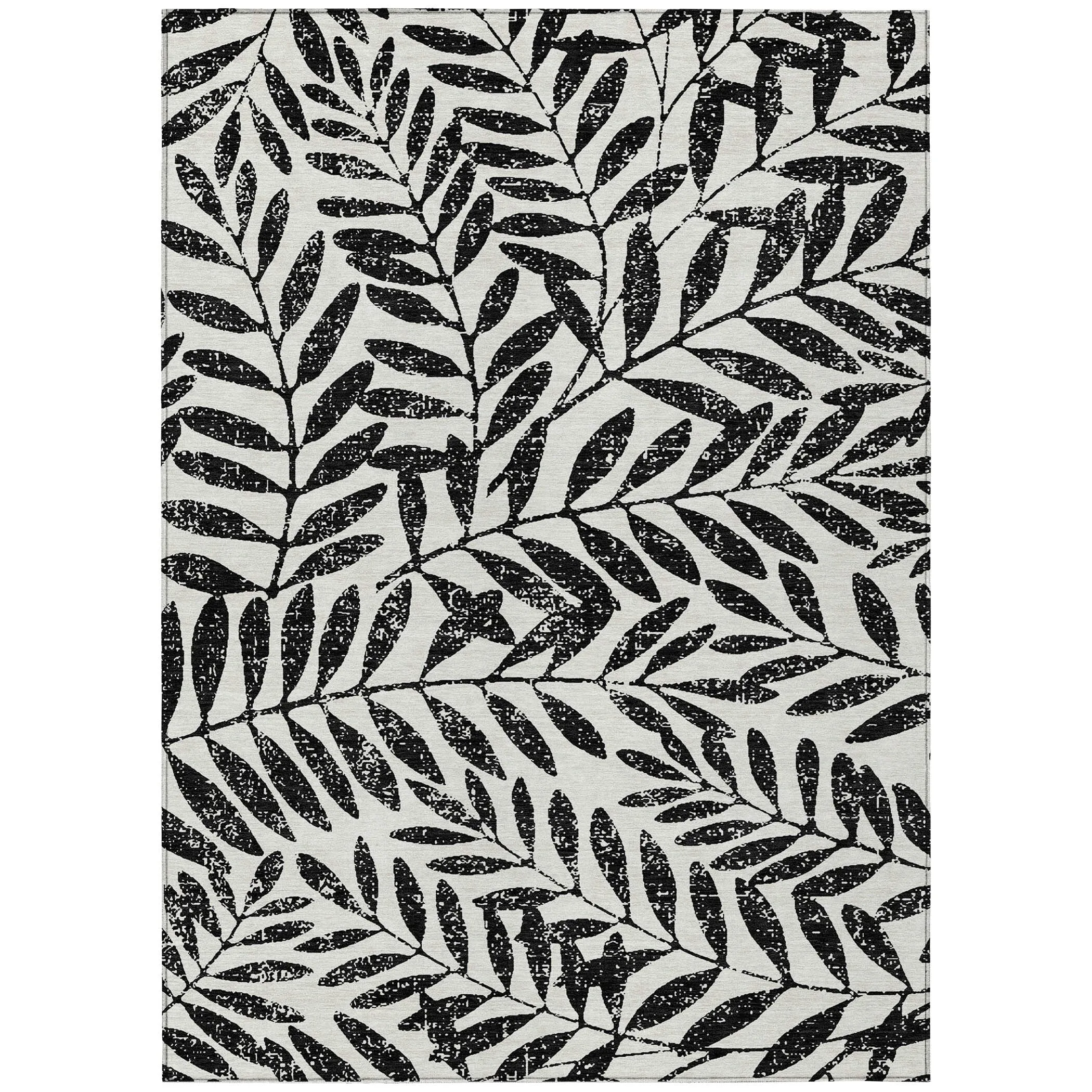 Machine Washable Indoor/ Outdoor Chantille Palm Rug