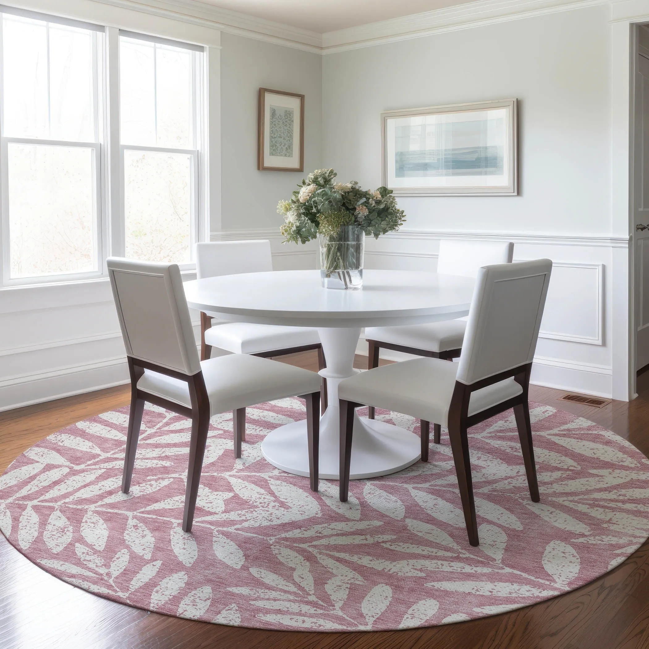 Machine Washable Indoor/ Outdoor Chantille Palm Rug