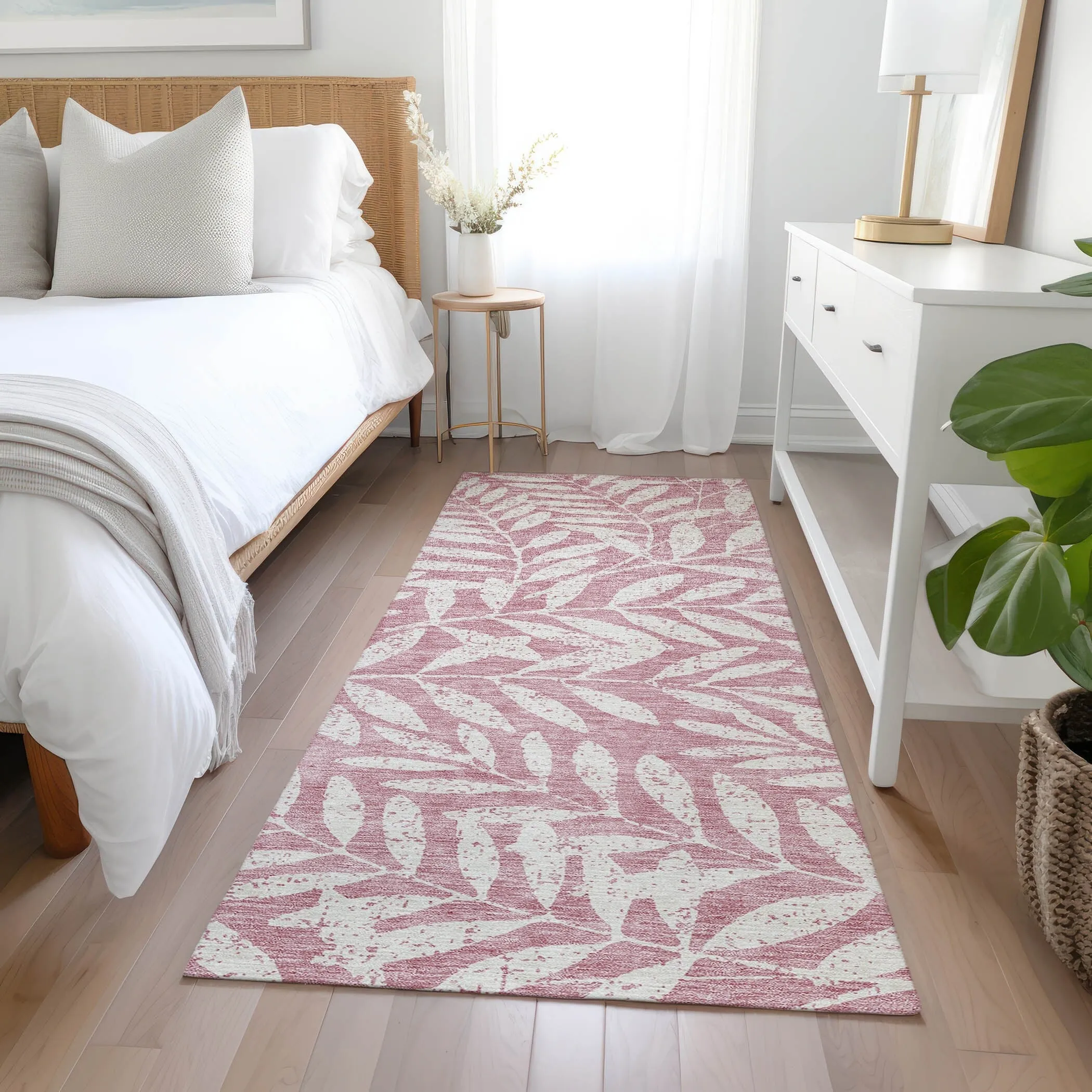 Machine Washable Indoor/ Outdoor Chantille Palm Rug