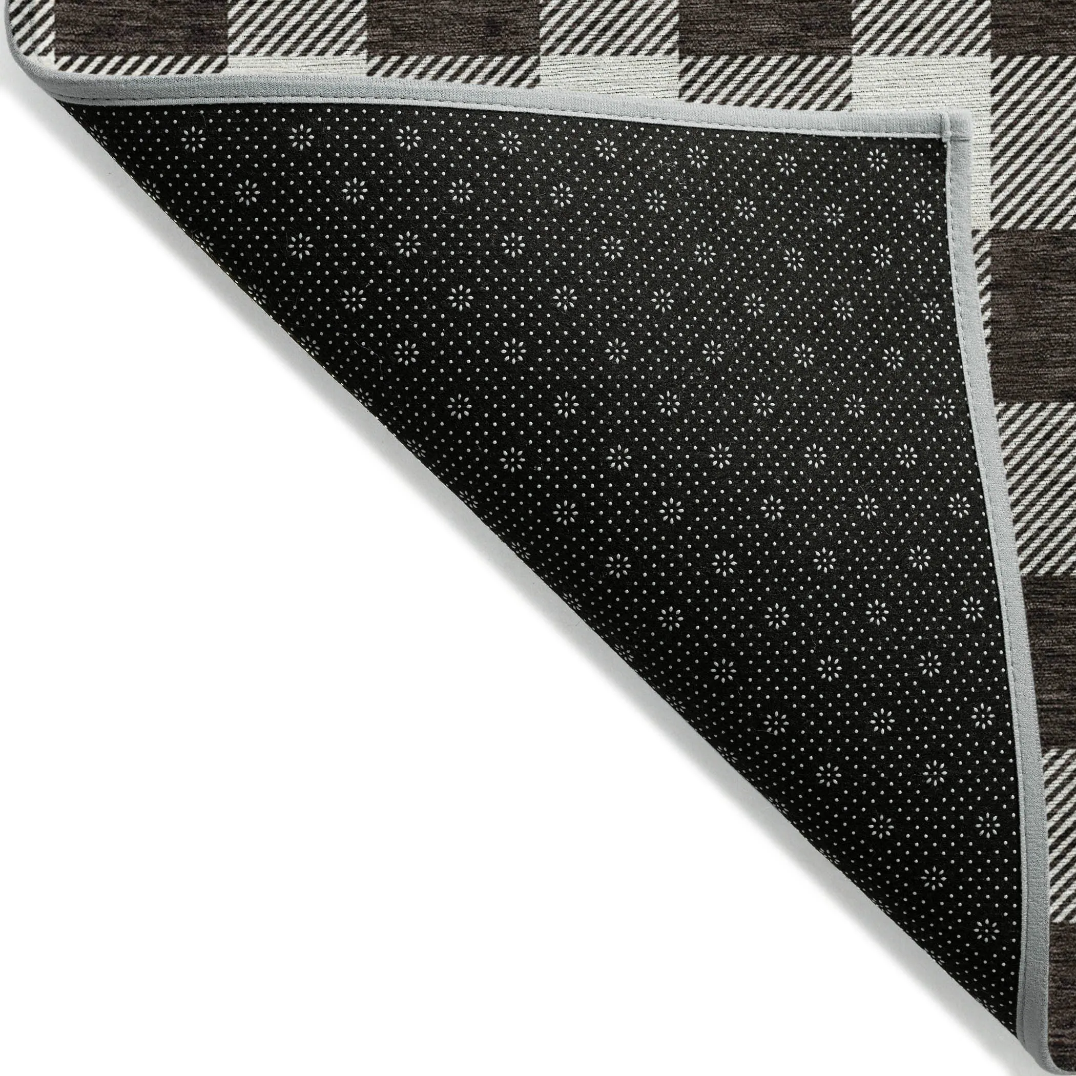 Machine Washable Indoor/ Outdoor Chantille Plaid Rug