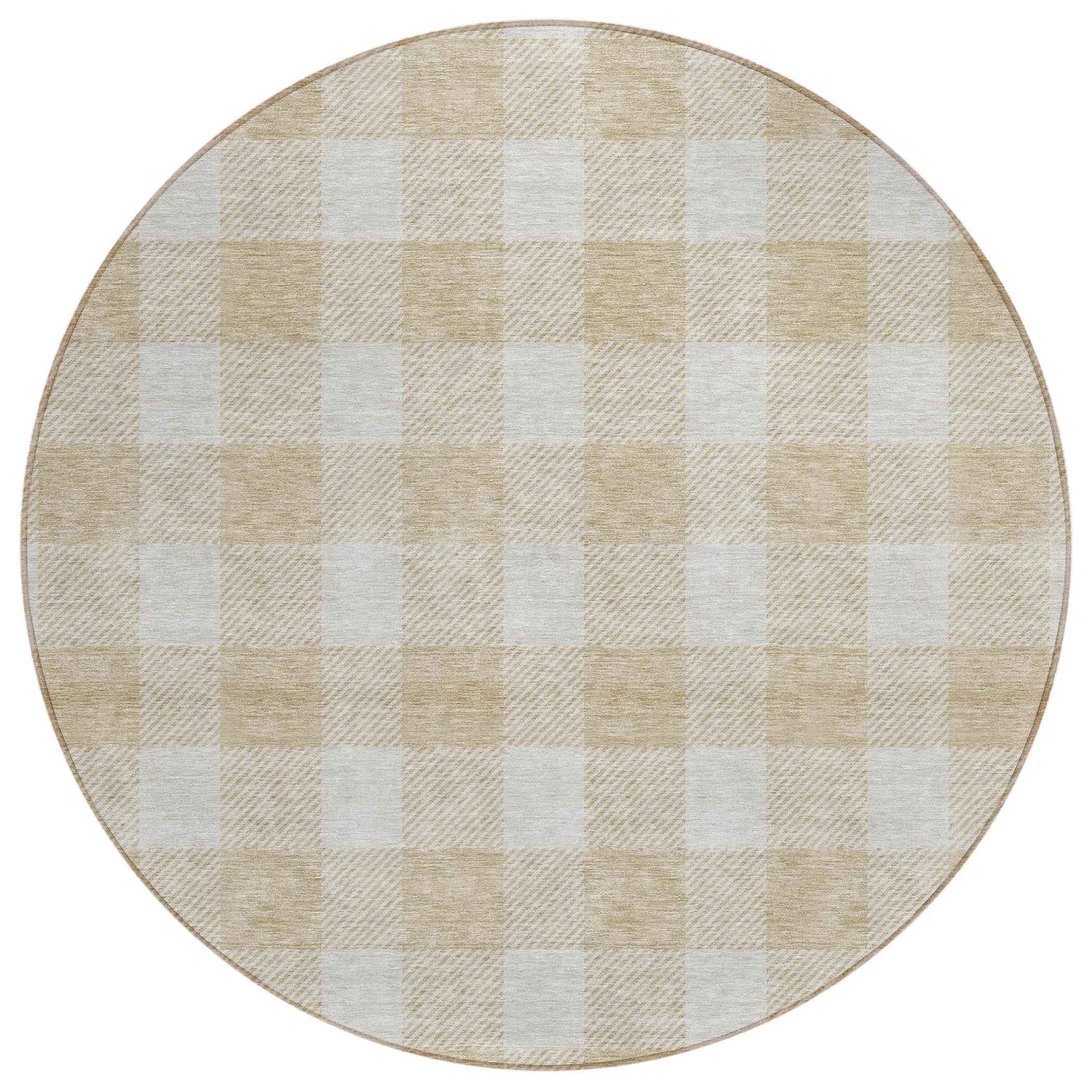 Machine Washable Indoor/ Outdoor Chantille Plaid Rug
