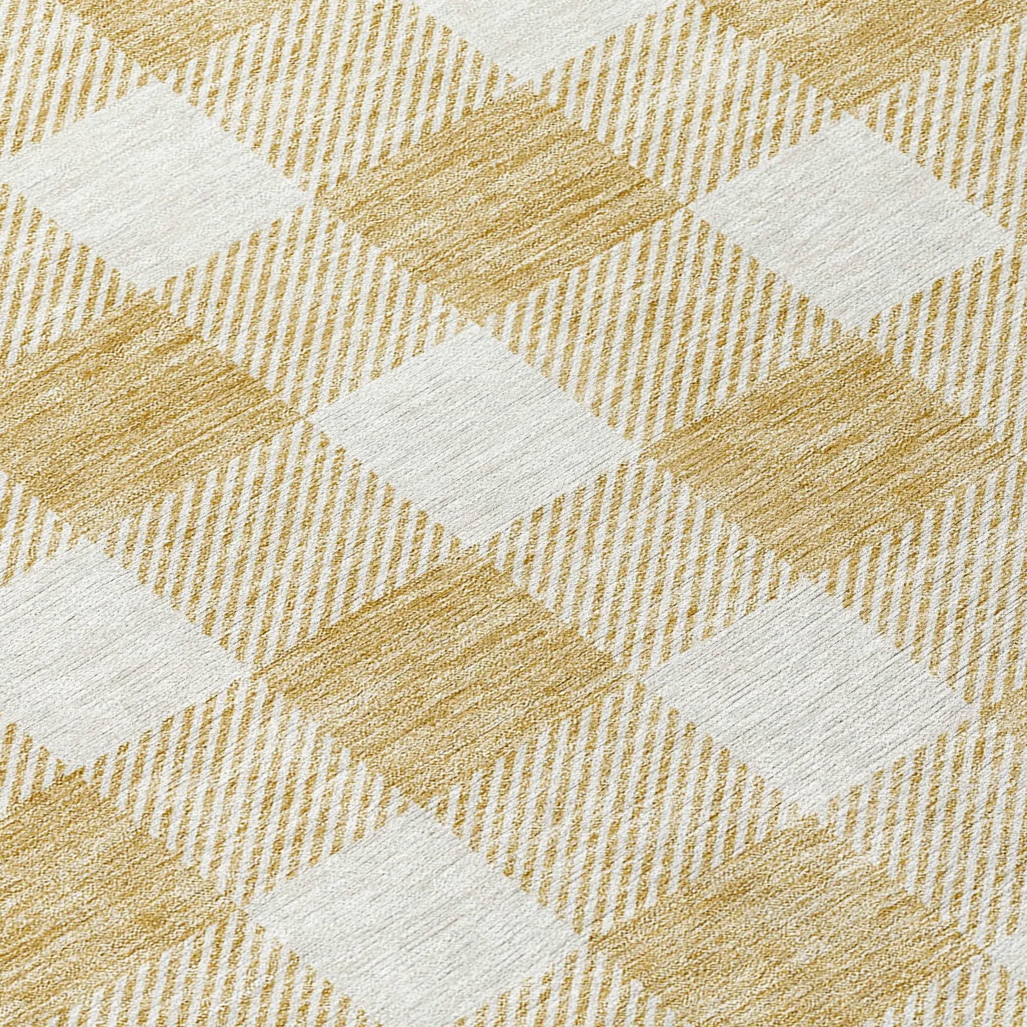 Machine Washable Indoor/ Outdoor Chantille Plaid Rug
