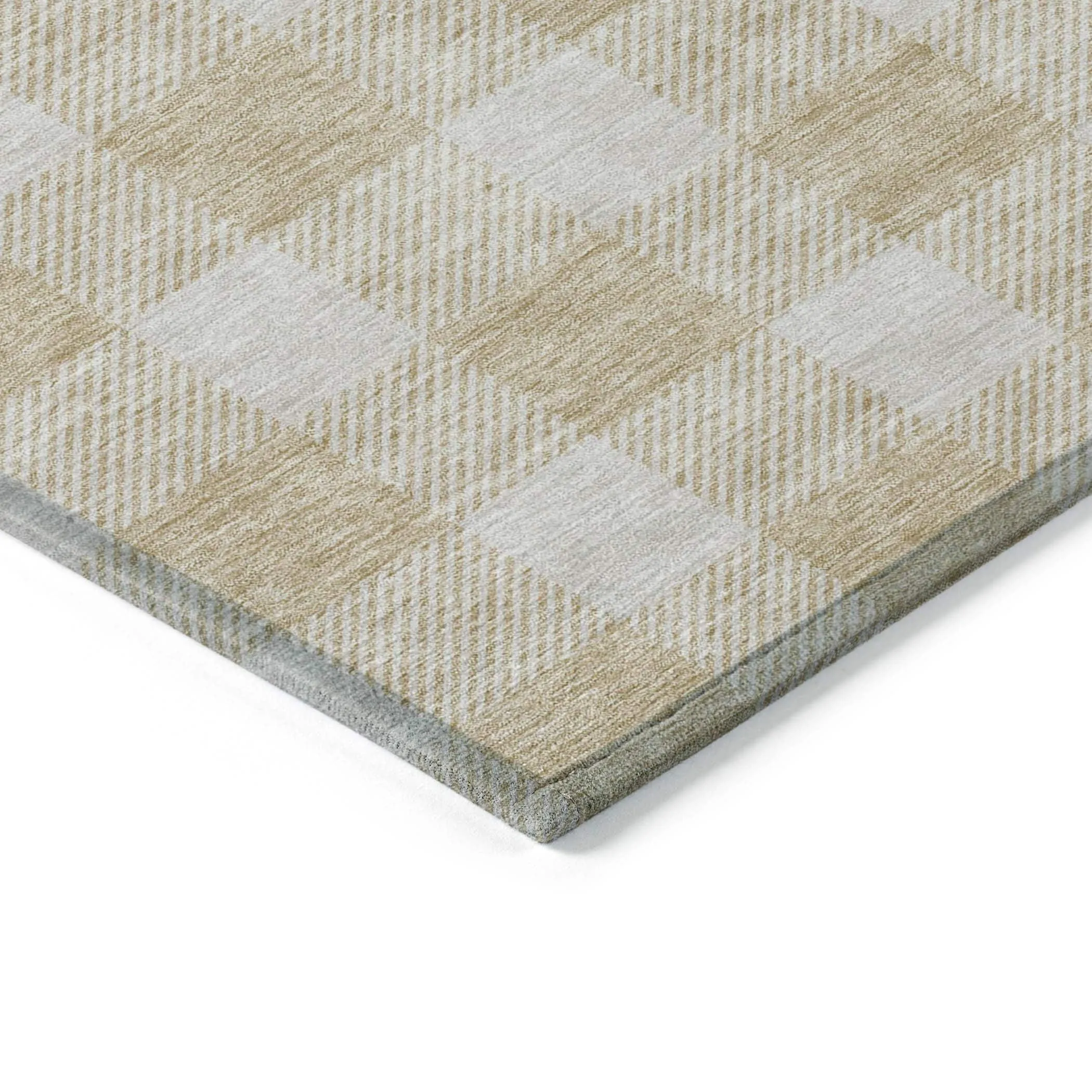 Machine Washable Indoor/ Outdoor Chantille Plaid Rug