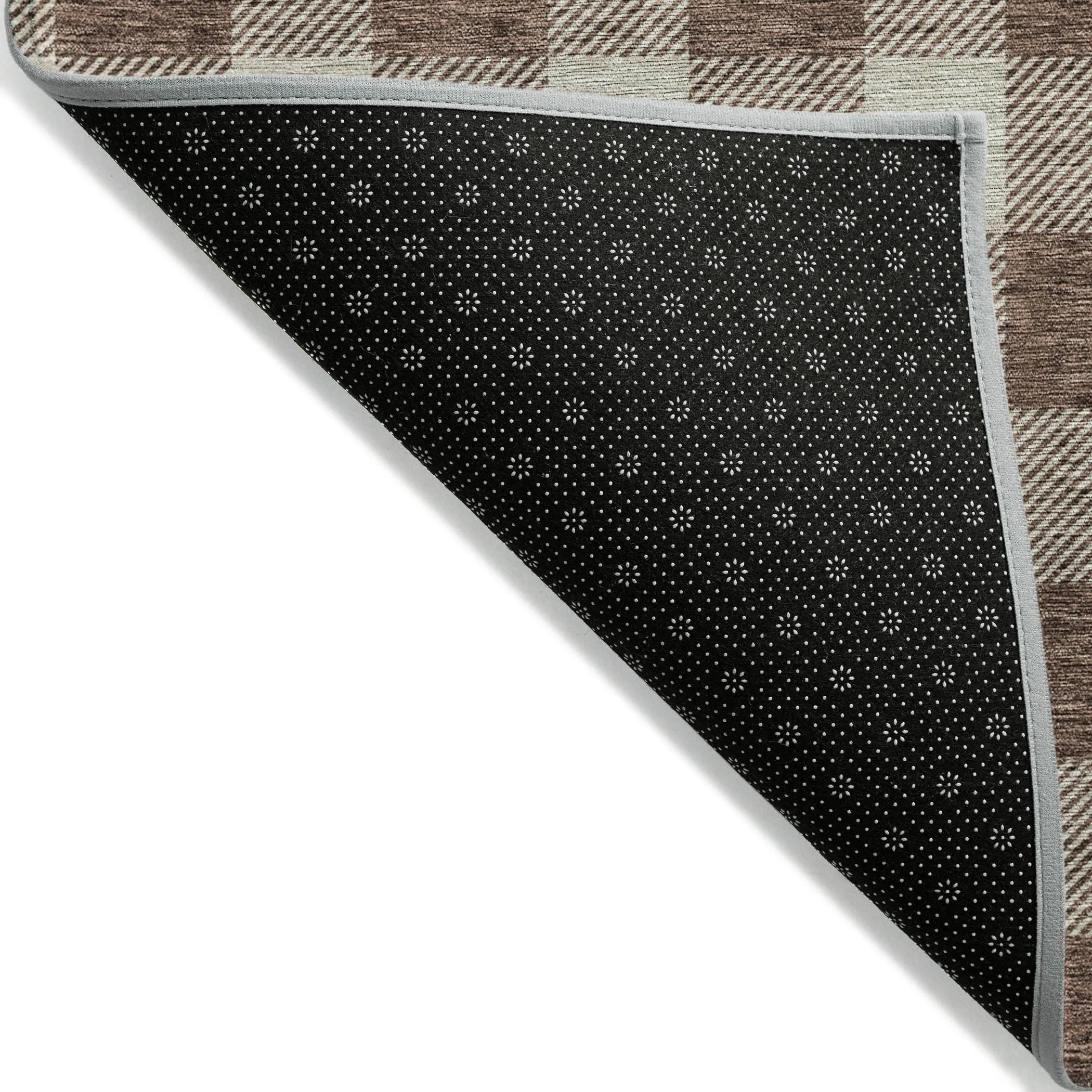 Machine Washable Indoor/ Outdoor Chantille Plaid Rug