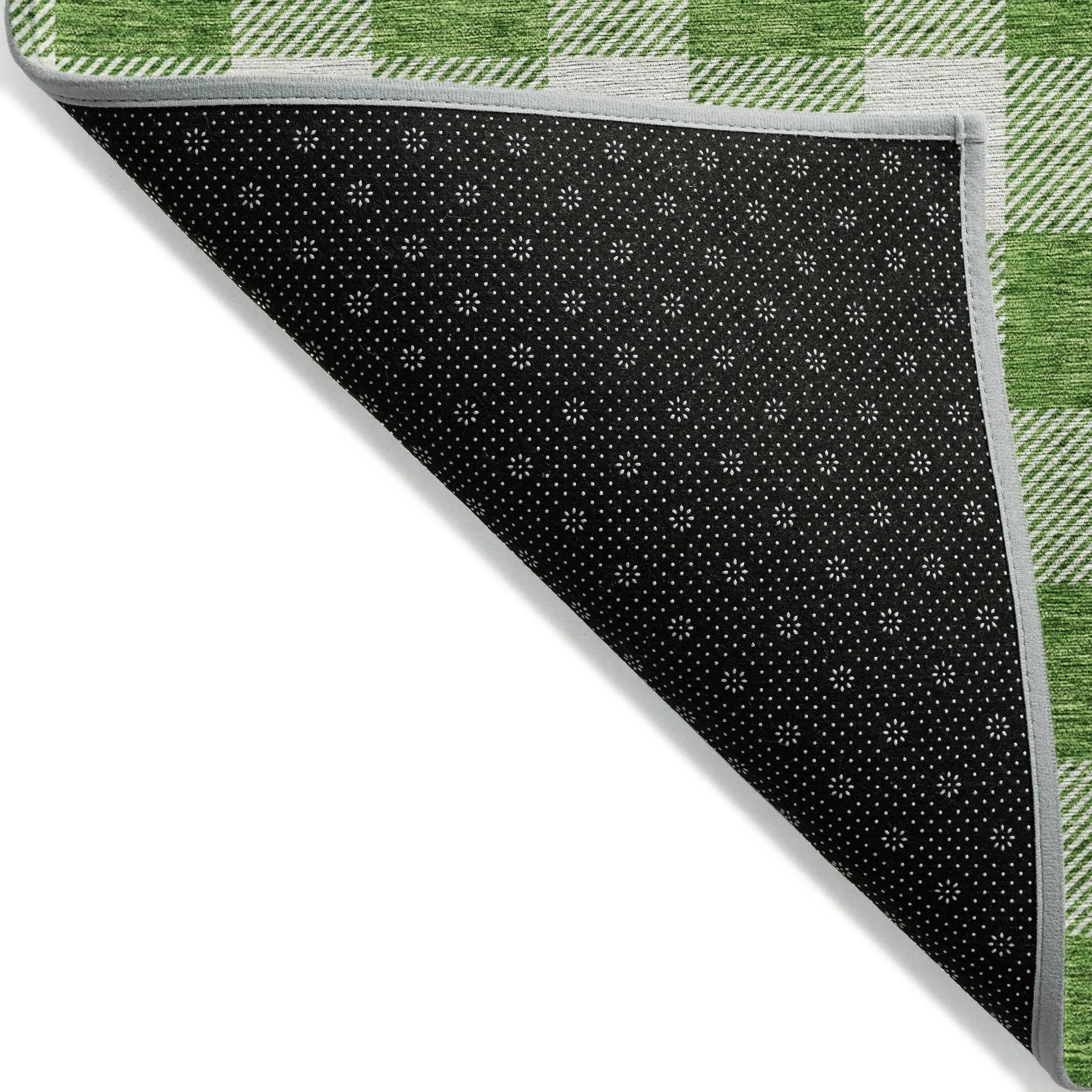 Machine Washable Indoor/ Outdoor Chantille Plaid Rug