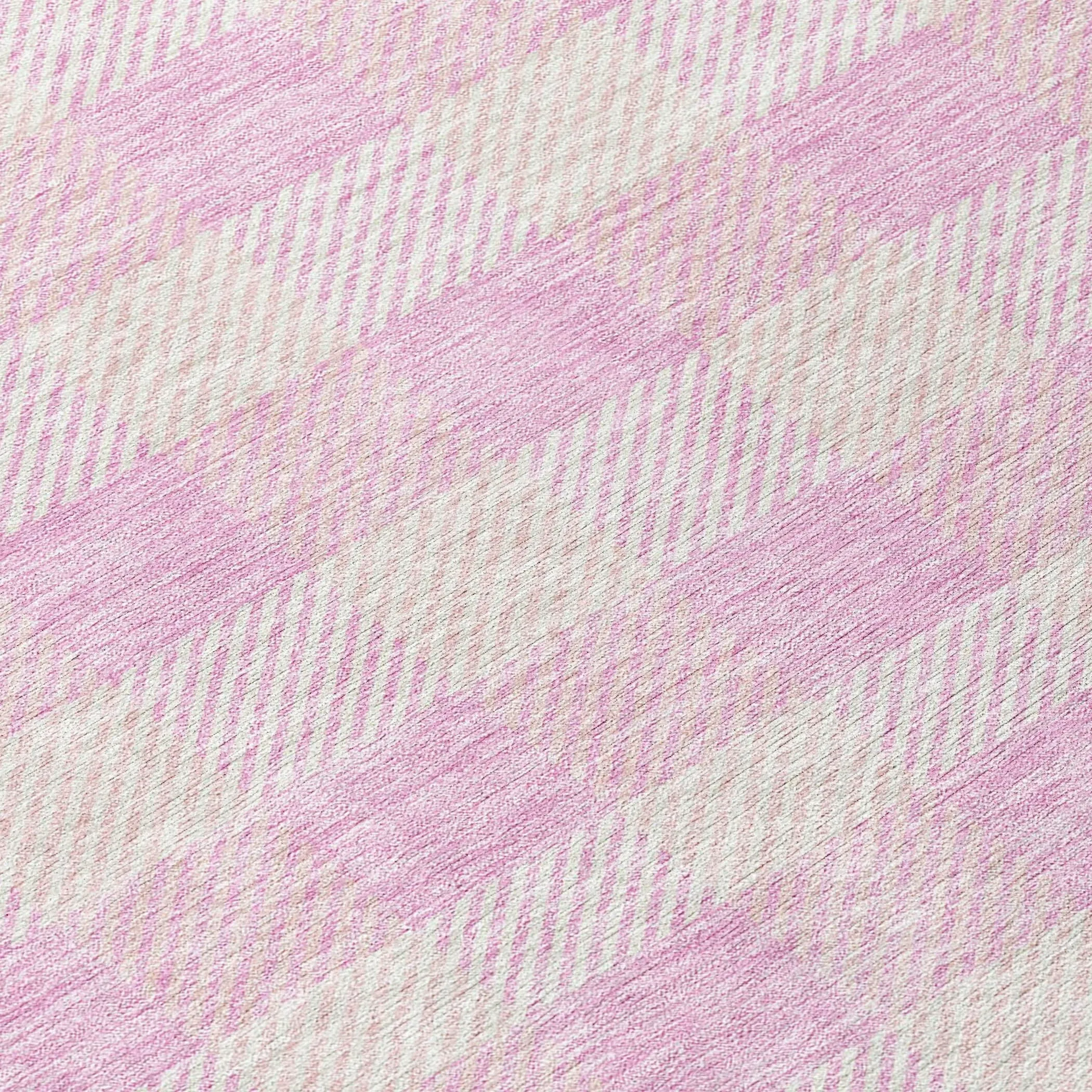 Machine Washable Indoor/ Outdoor Chantille Plaid Stripe Rug