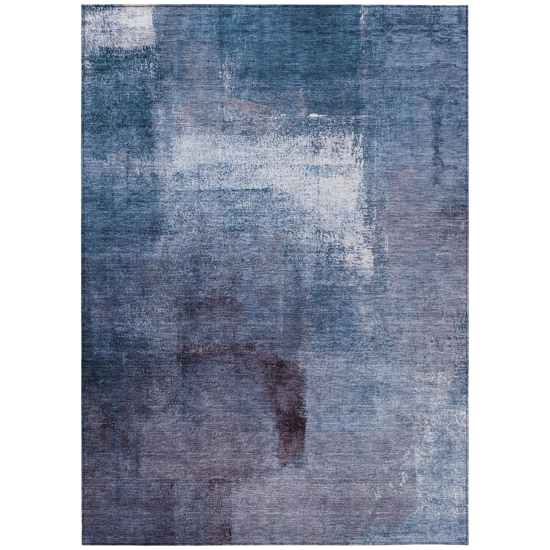 Machine Washable Indoor/ Outdoor Chantille Solid Ombre Rug