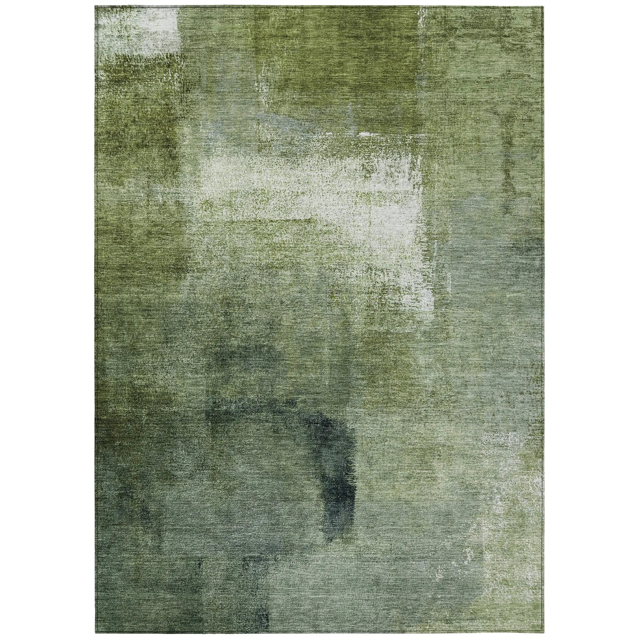 Machine Washable Indoor/ Outdoor Chantille Solid Ombre Rug