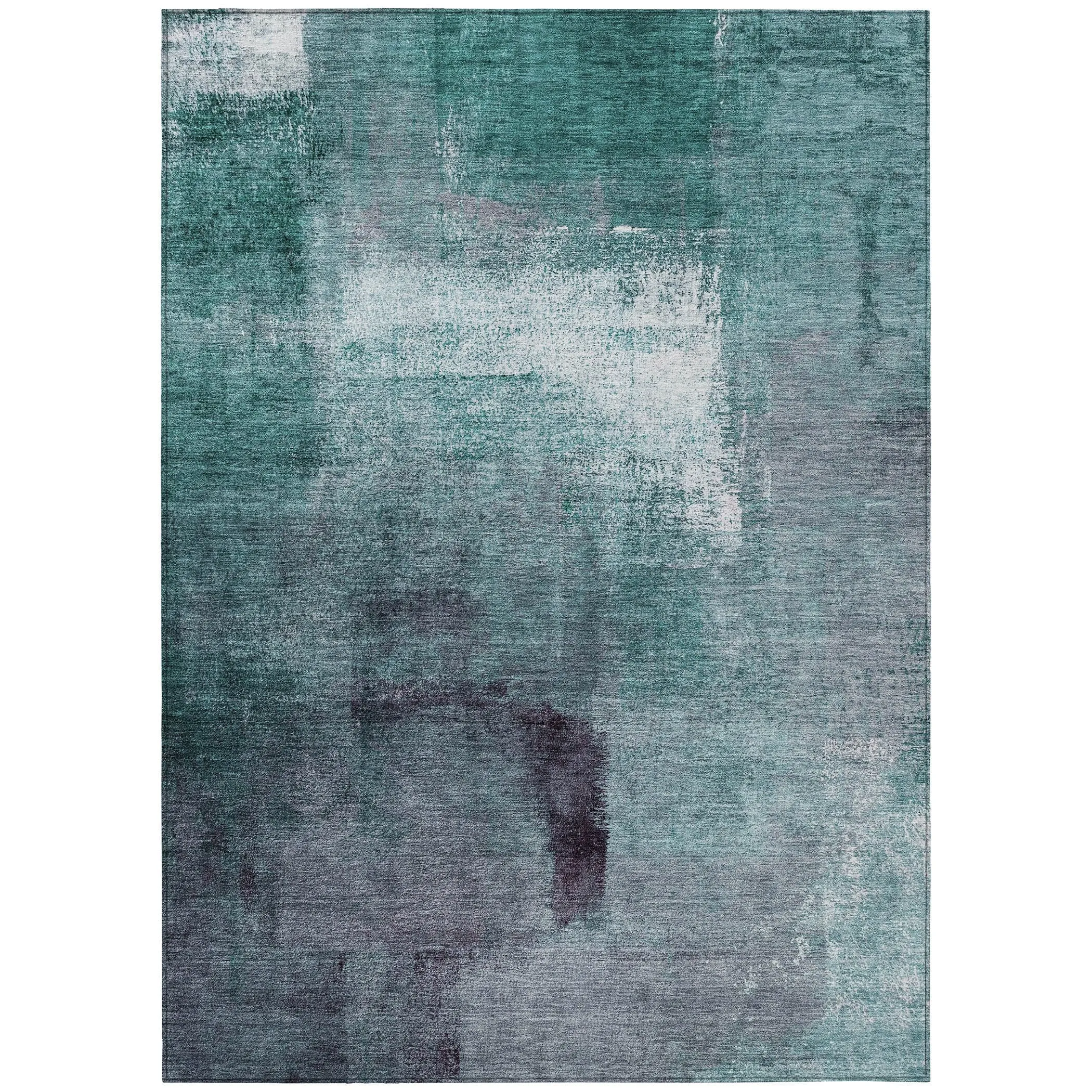 Machine Washable Indoor/ Outdoor Chantille Solid Ombre Rug