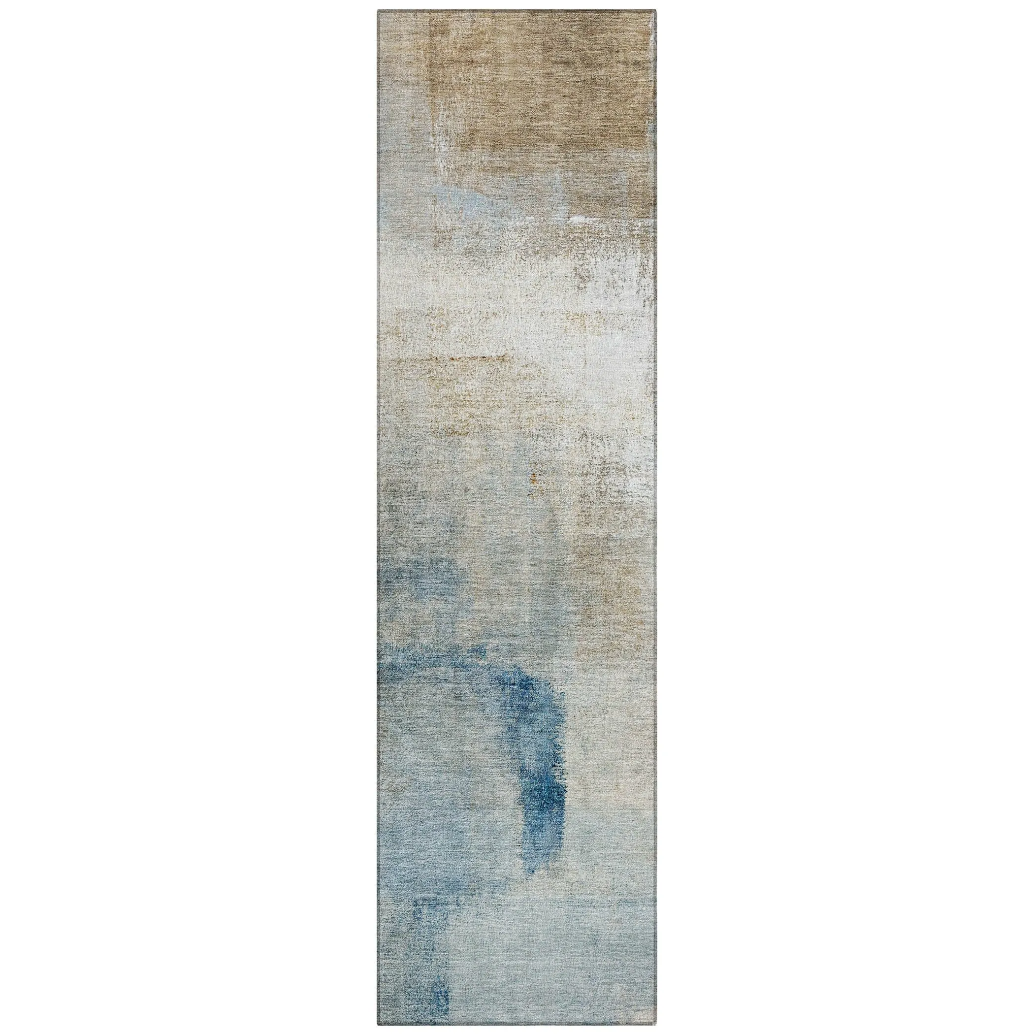 Machine Washable Indoor/ Outdoor Chantille Solid Ombre Rug