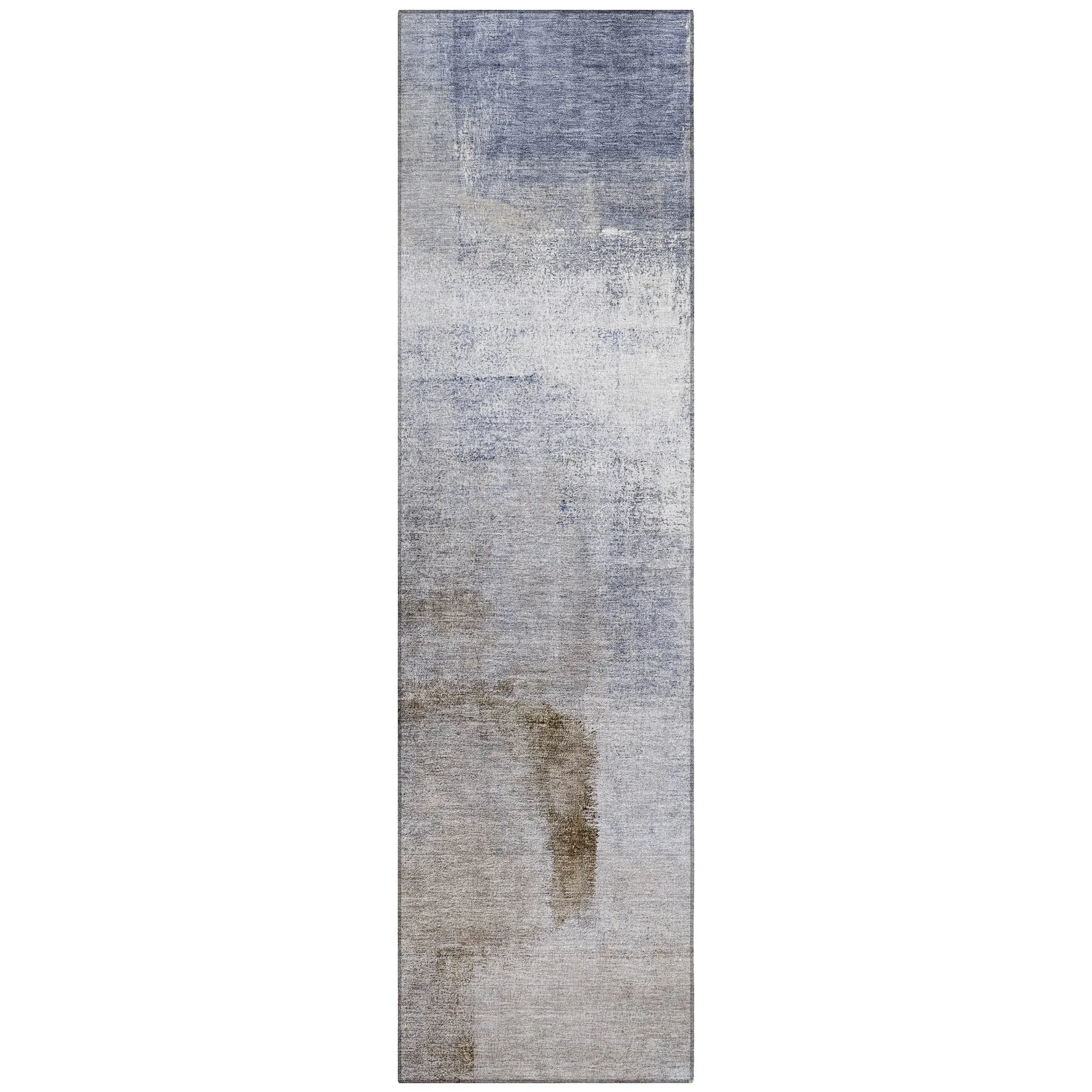 Machine Washable Indoor/ Outdoor Chantille Solid Ombre Rug
