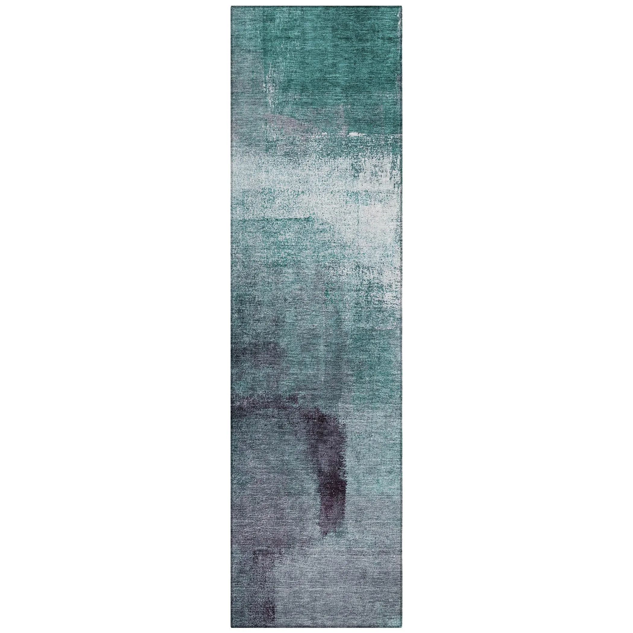 Machine Washable Indoor/ Outdoor Chantille Solid Ombre Rug