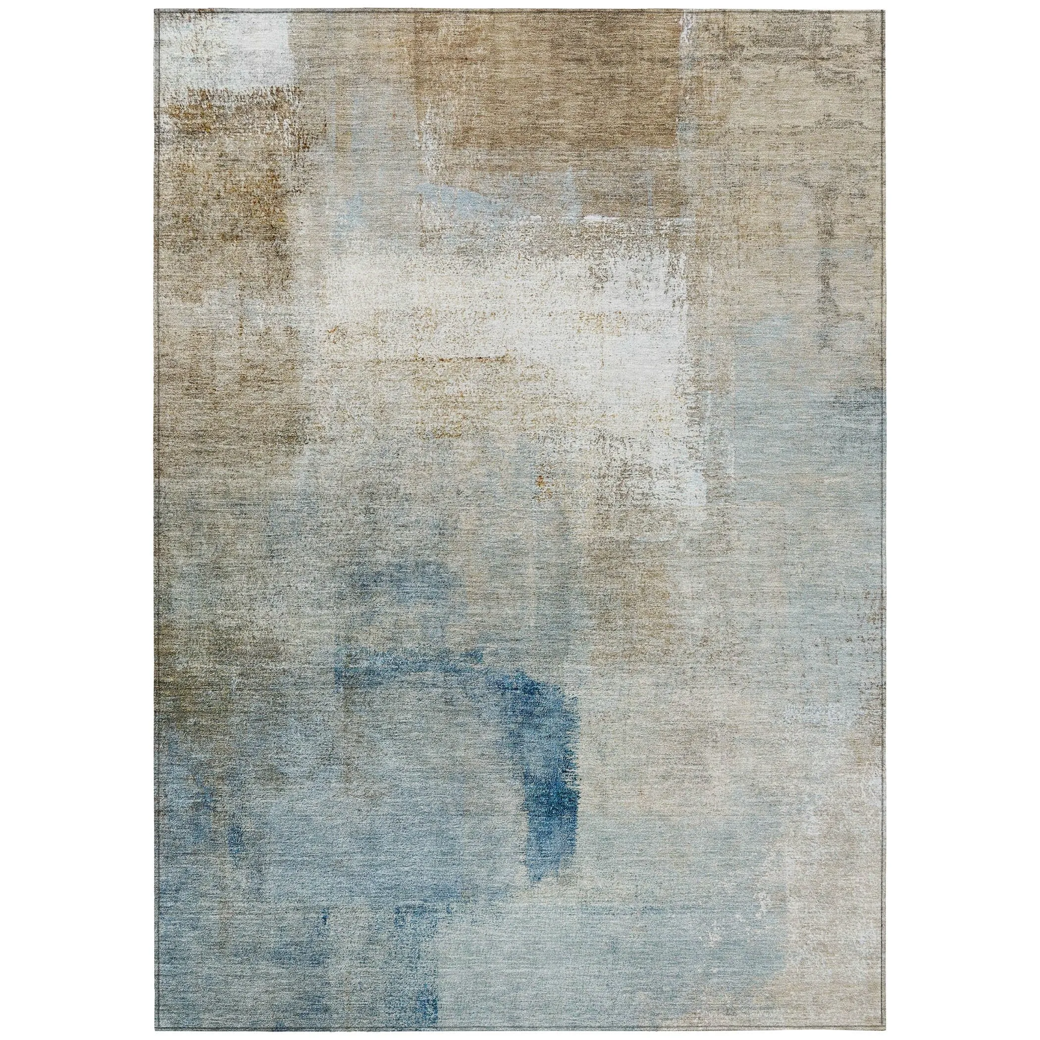Machine Washable Indoor/ Outdoor Chantille Solid Ombre Rug