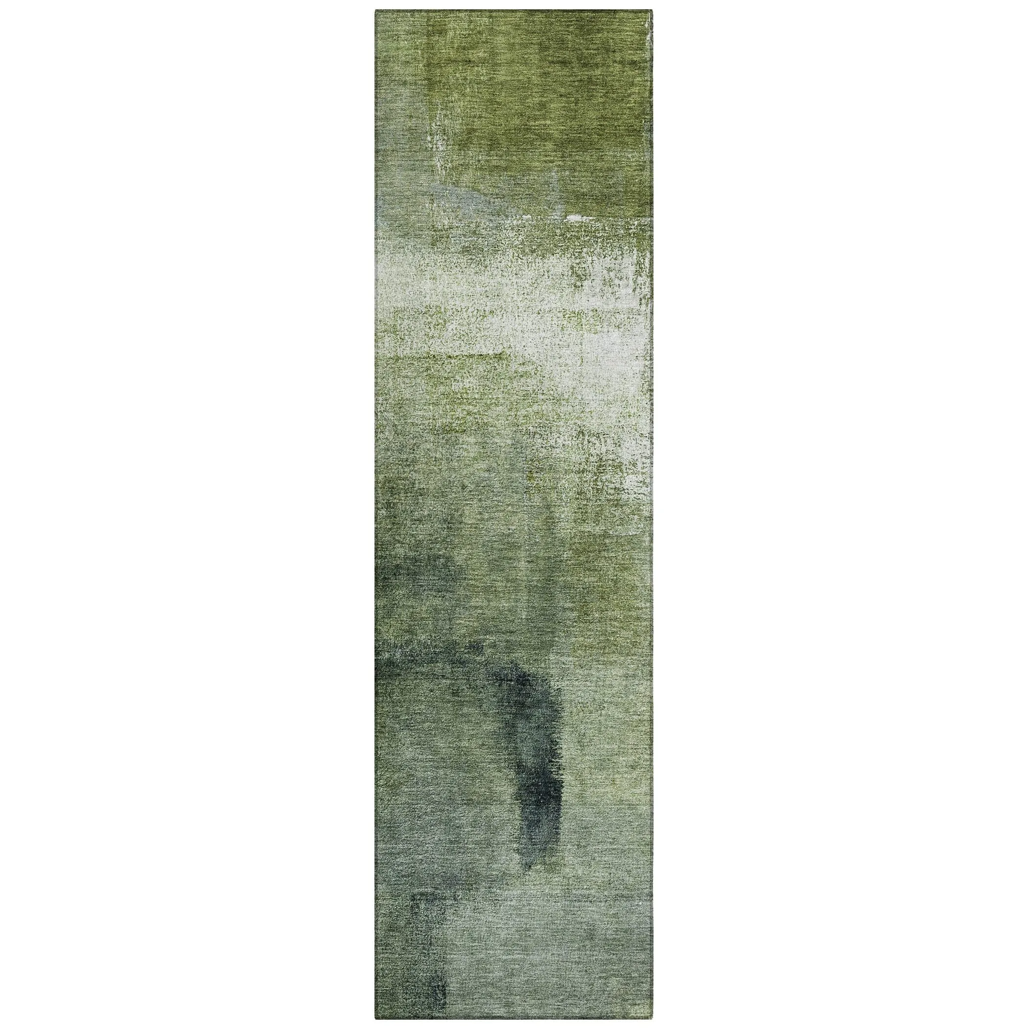Machine Washable Indoor/ Outdoor Chantille Solid Ombre Rug