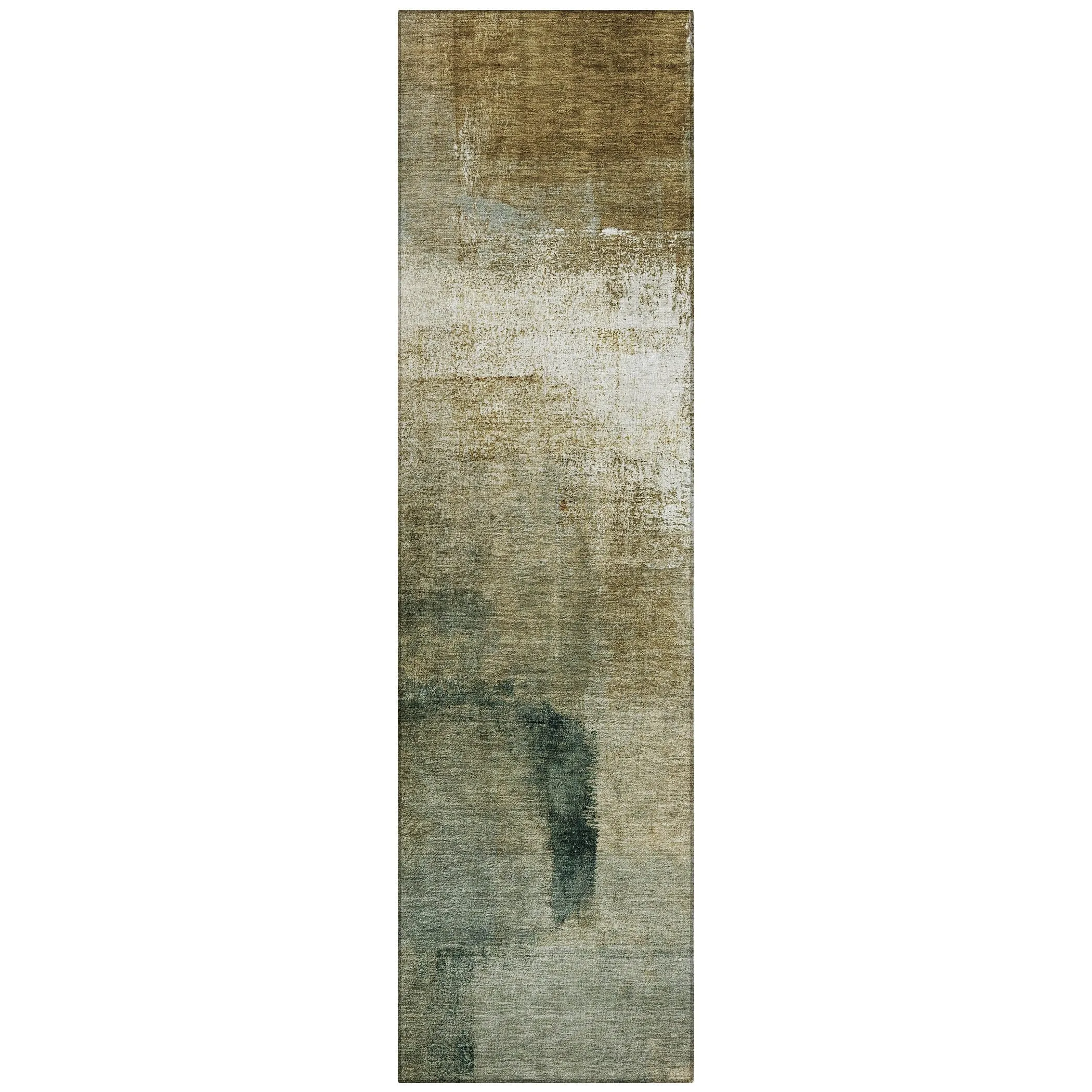 Machine Washable Indoor/ Outdoor Chantille Solid Ombre Rug