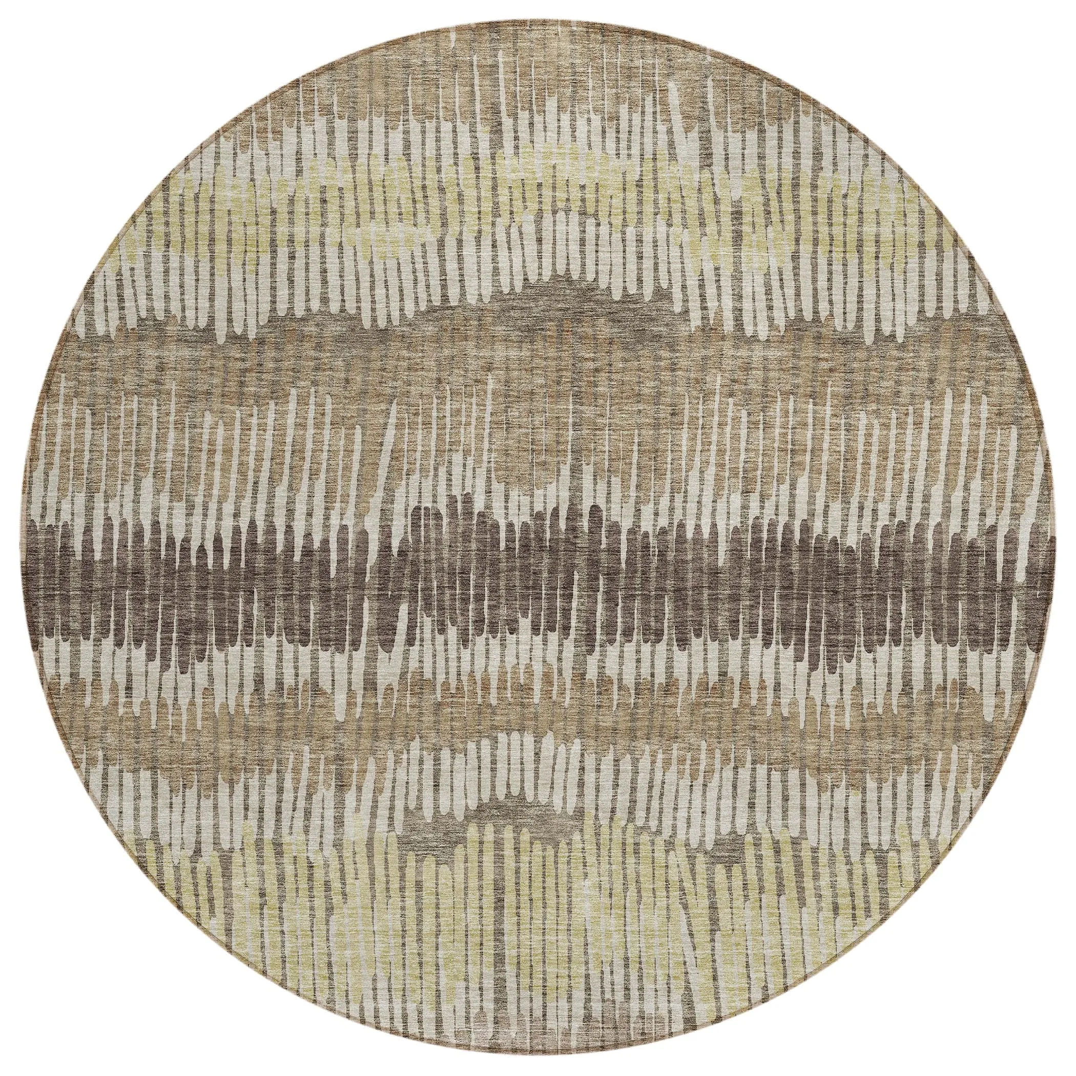 Machine Washable Indoor/ Outdoor Chantille Stripe Abstract Rug