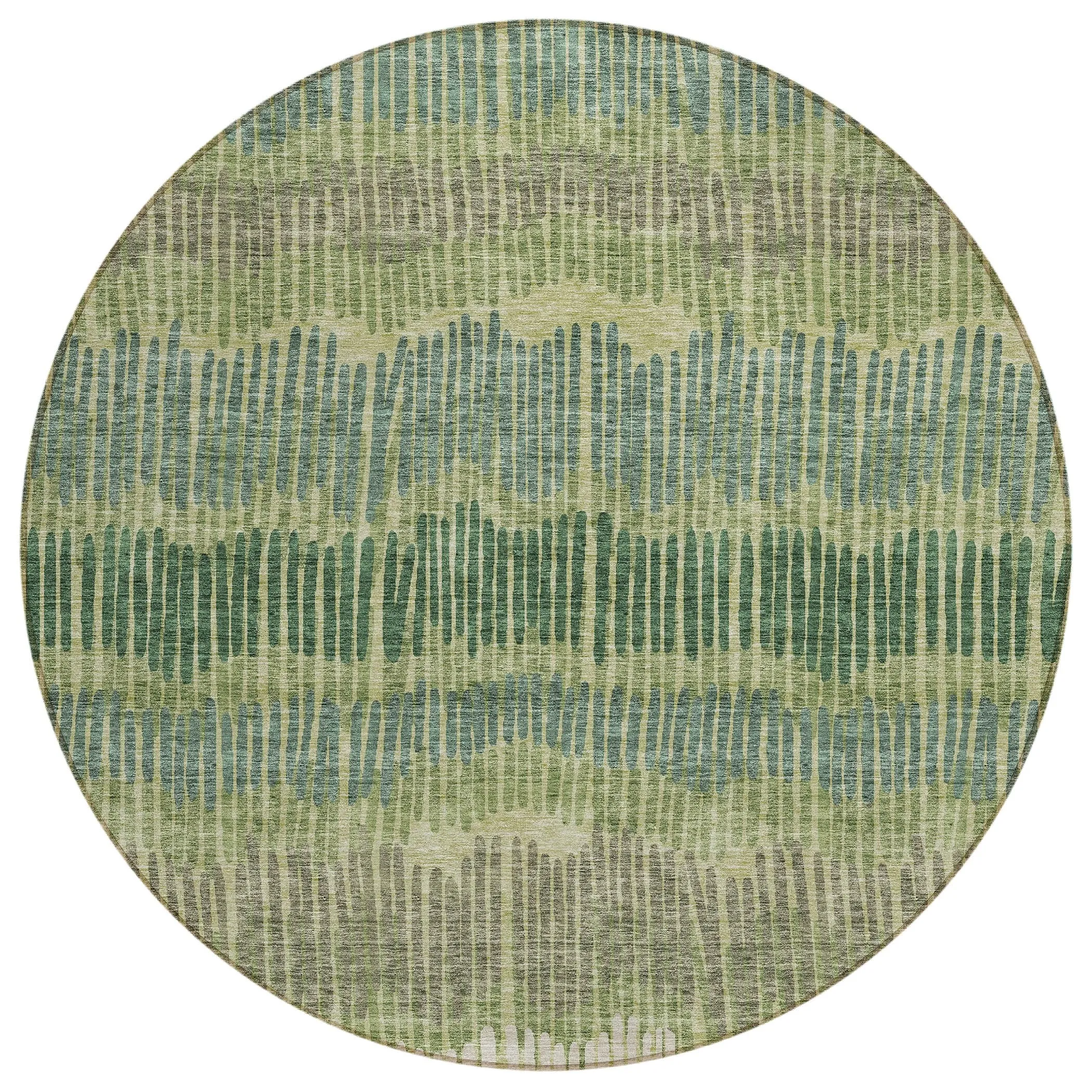 Machine Washable Indoor/ Outdoor Chantille Stripe Abstract Rug