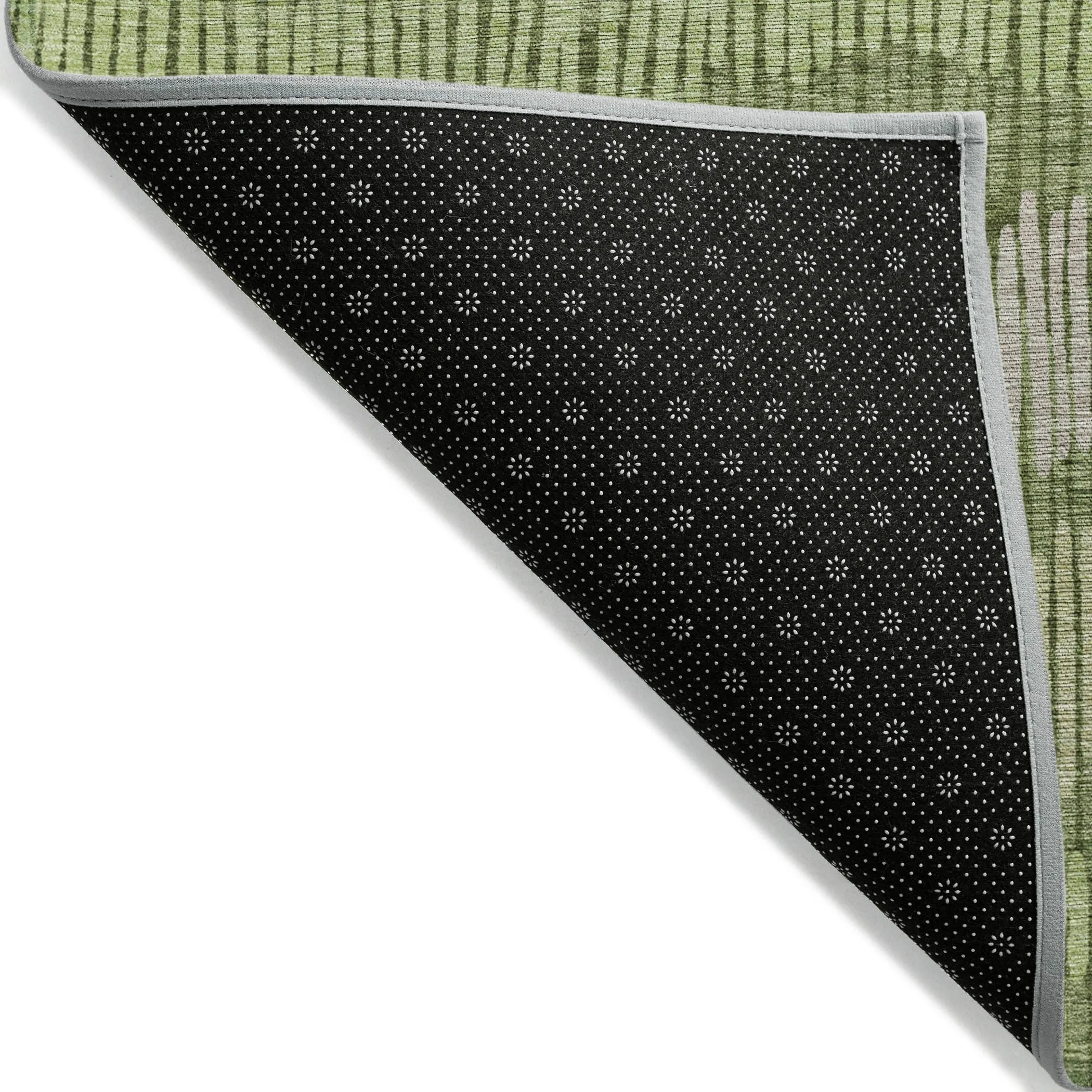 Machine Washable Indoor/ Outdoor Chantille Stripe Abstract Rug