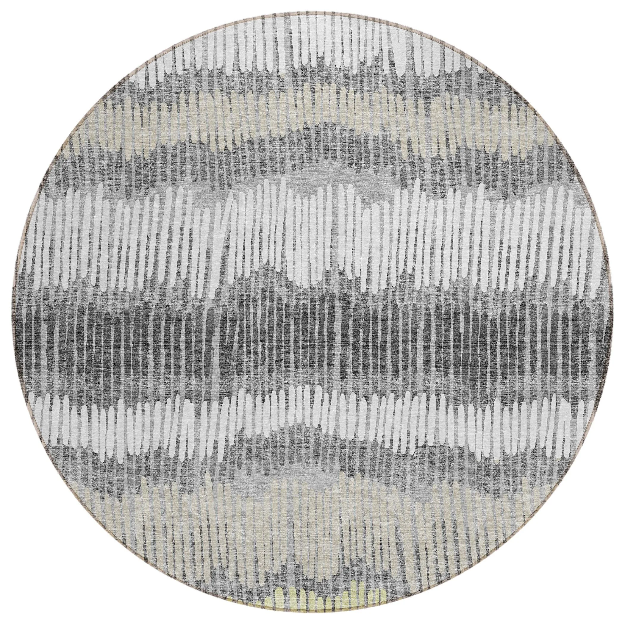 Machine Washable Indoor/ Outdoor Chantille Stripe Abstract Rug