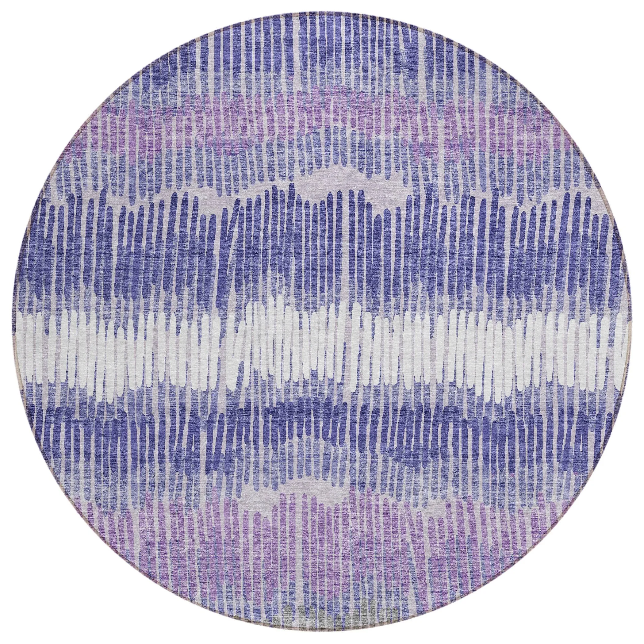 Machine Washable Indoor/ Outdoor Chantille Stripe Abstract Rug