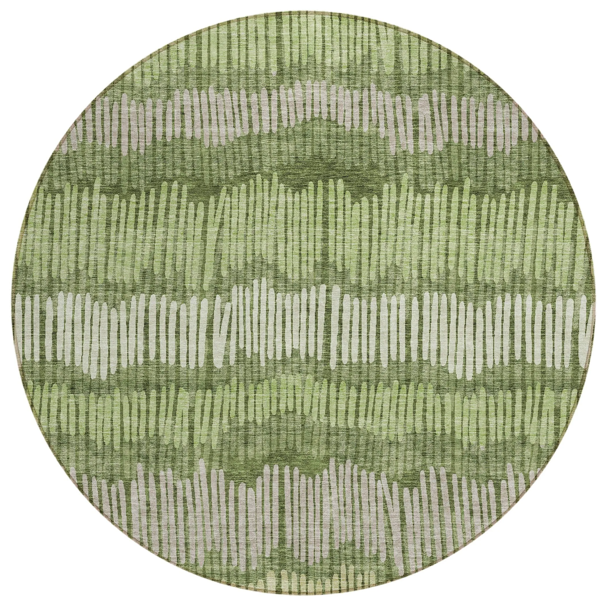 Machine Washable Indoor/ Outdoor Chantille Stripe Abstract Rug