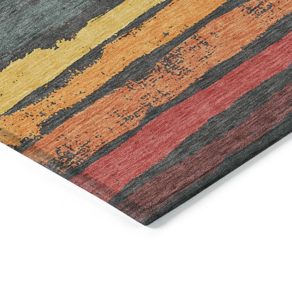 Machine Washable Indoor/ Outdoor Chantille Stripe Rug
