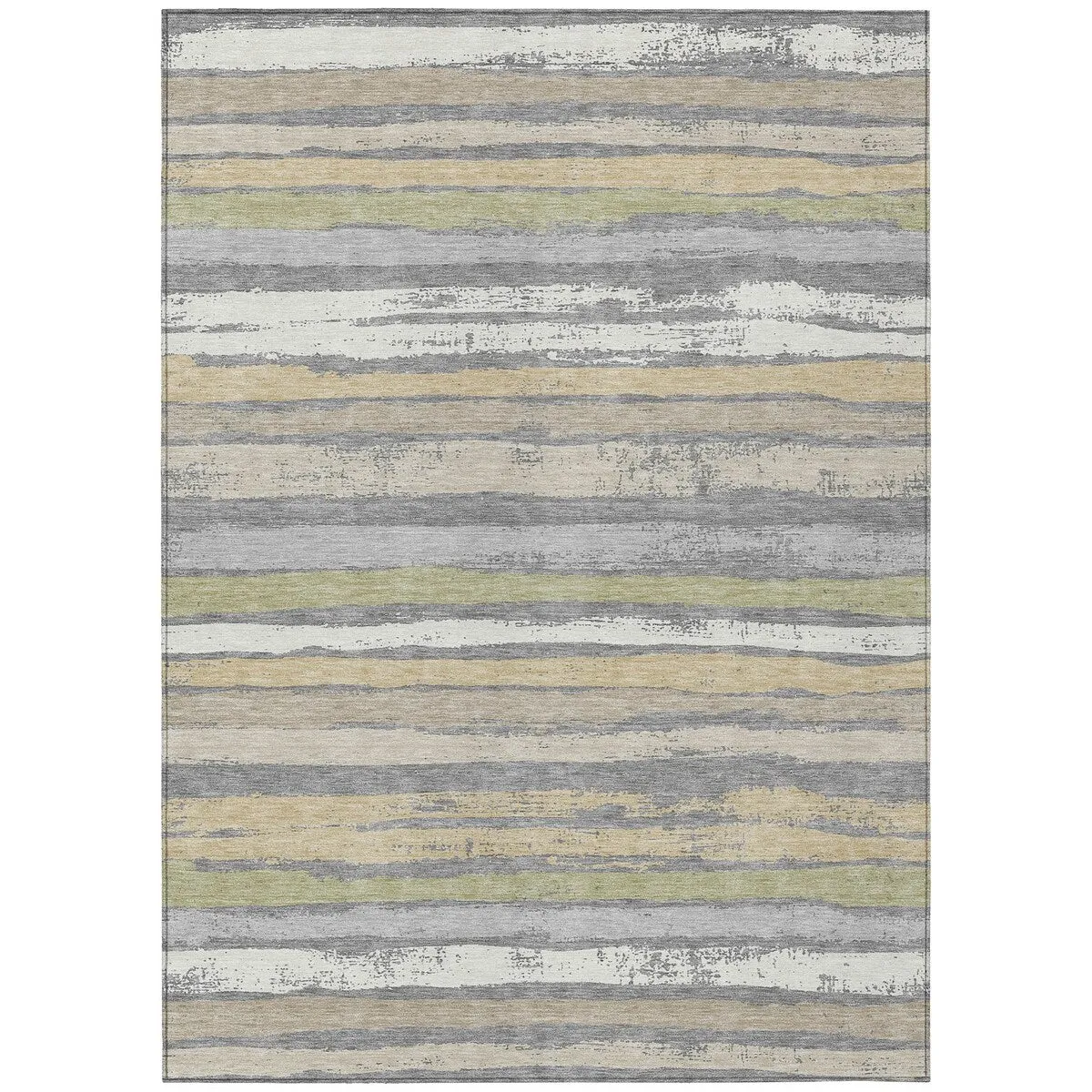 Machine Washable Indoor/ Outdoor Chantille Stripe Rug