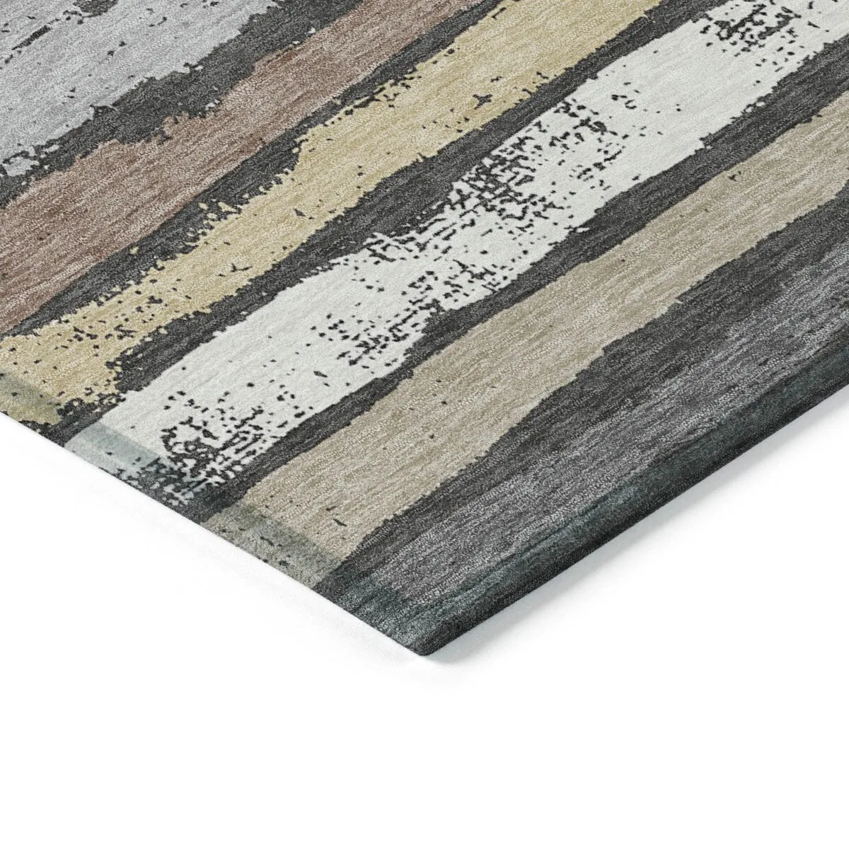 Machine Washable Indoor/ Outdoor Chantille Stripe Rug