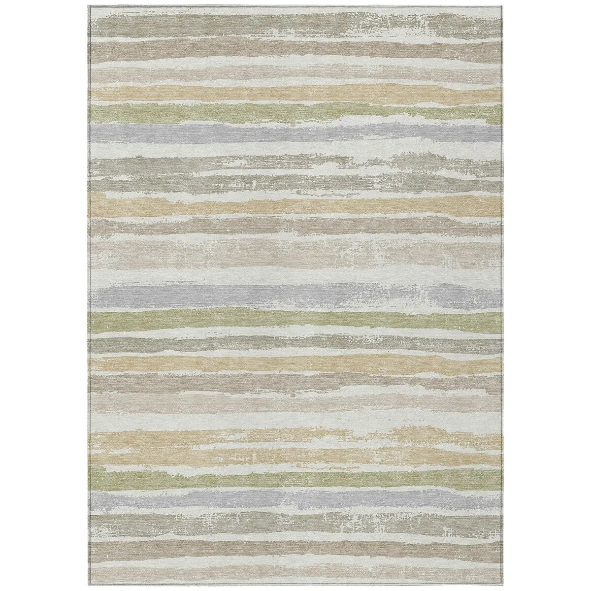 Machine Washable Indoor/ Outdoor Chantille Stripe Rug