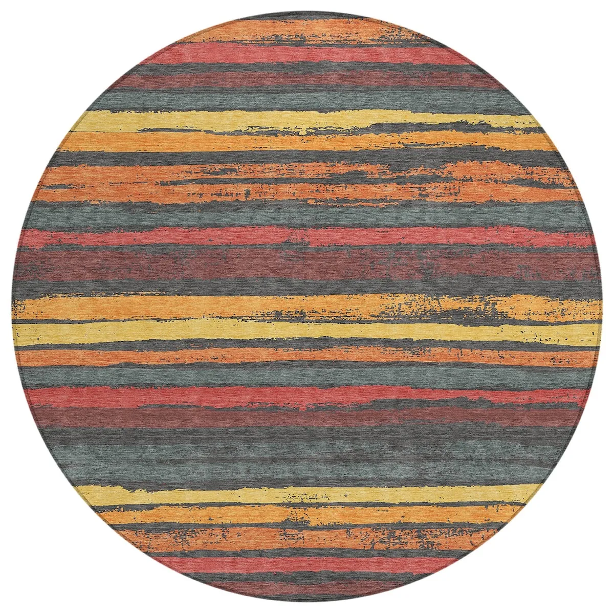 Machine Washable Indoor/ Outdoor Chantille Stripe Rug
