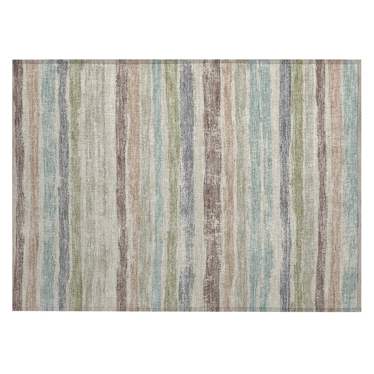 Machine Washable Indoor/ Outdoor Chantille Stripe Rug
