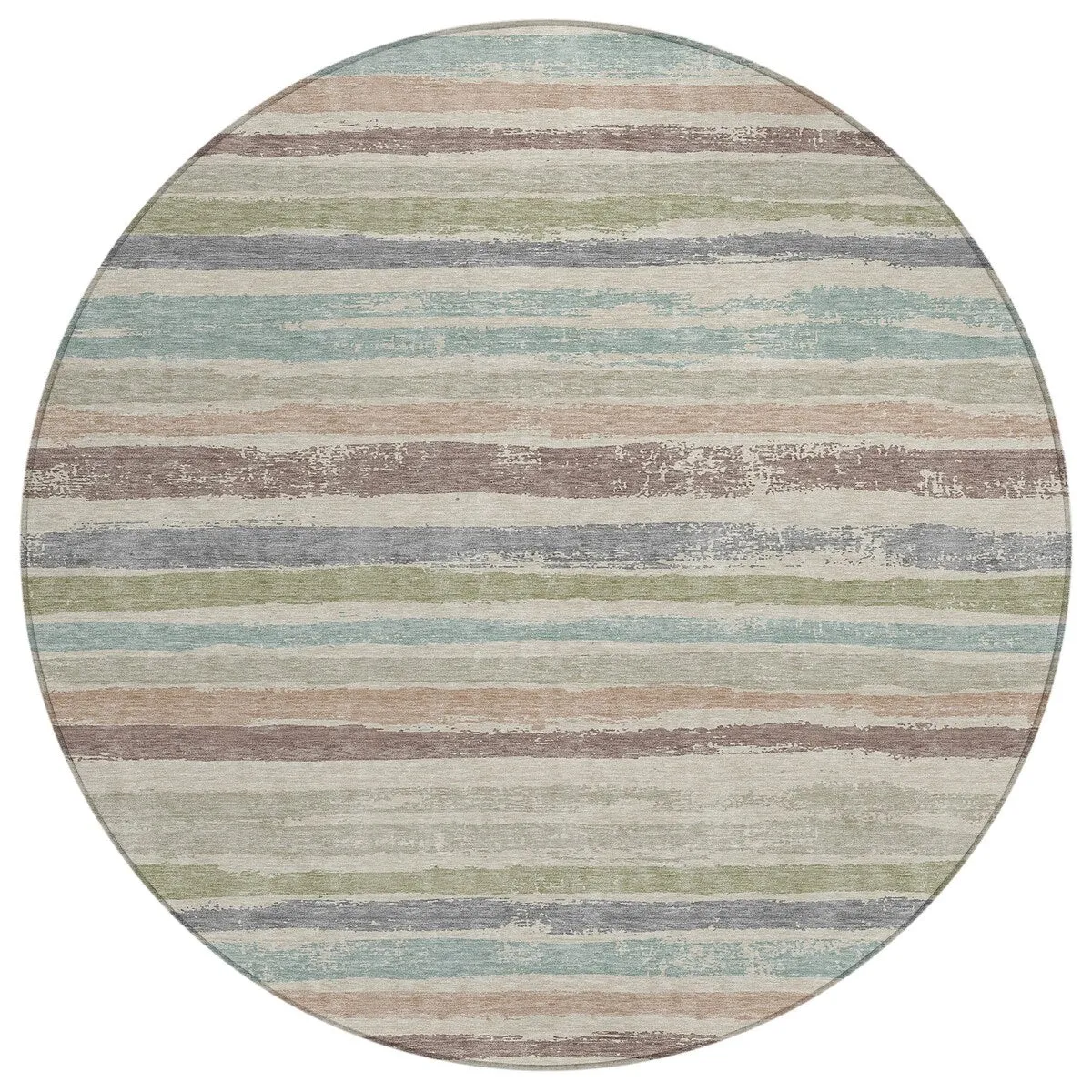 Machine Washable Indoor/ Outdoor Chantille Stripe Rug