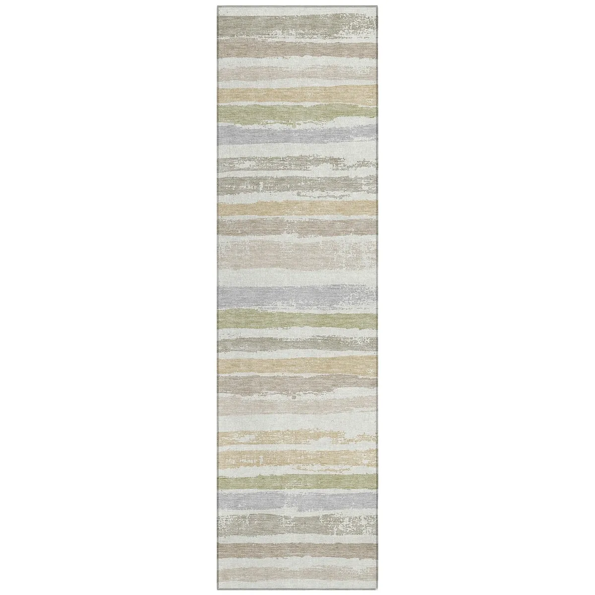 Machine Washable Indoor/ Outdoor Chantille Stripe Rug