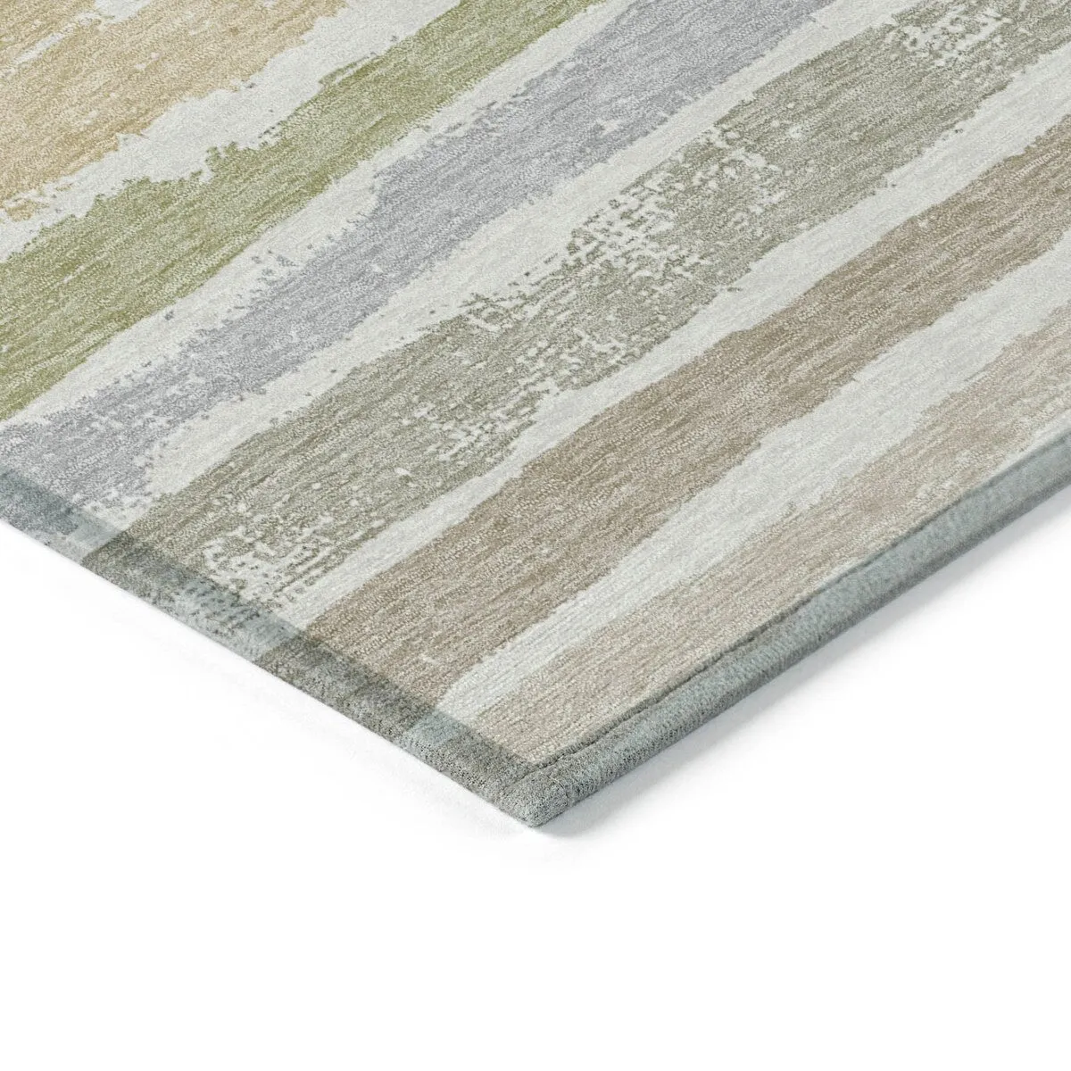 Machine Washable Indoor/ Outdoor Chantille Stripe Rug