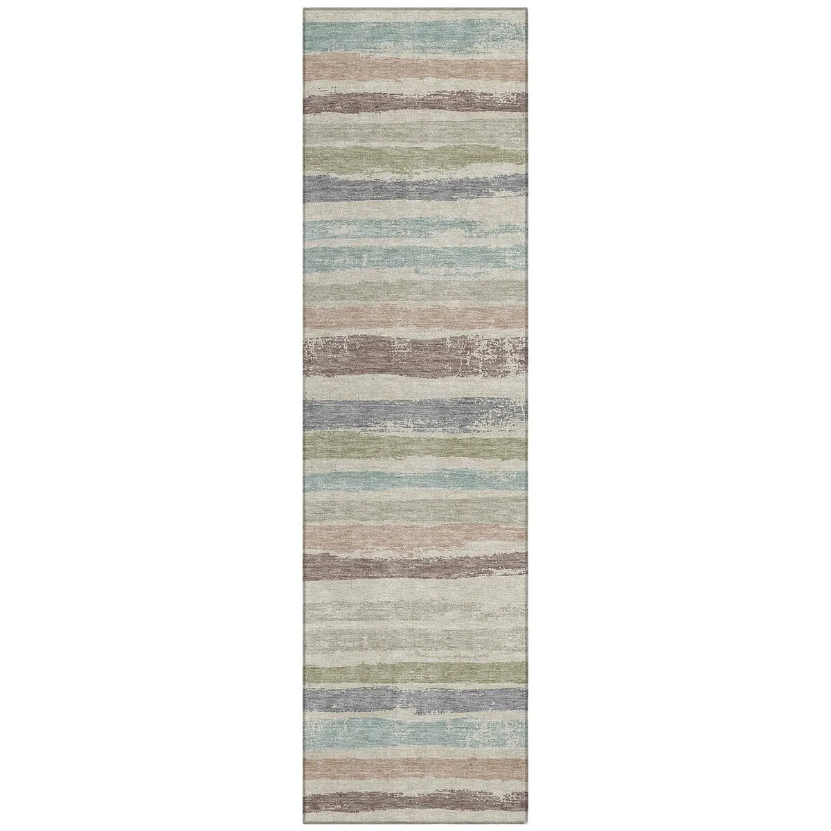 Machine Washable Indoor/ Outdoor Chantille Stripe Rug