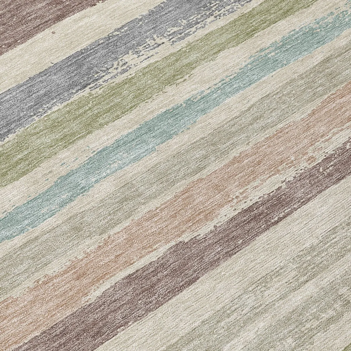 Machine Washable Indoor/ Outdoor Chantille Stripe Rug