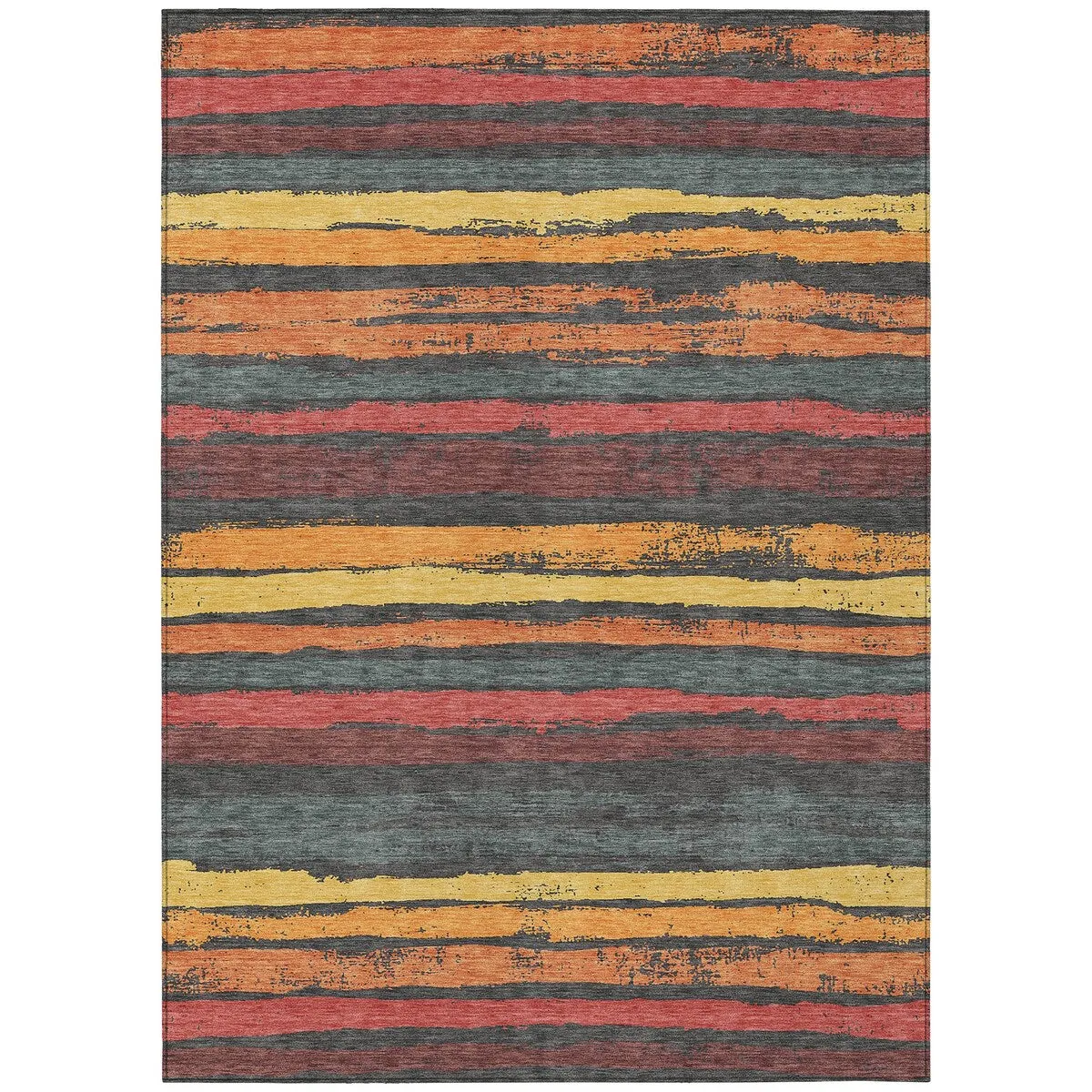 Machine Washable Indoor/ Outdoor Chantille Stripe Rug
